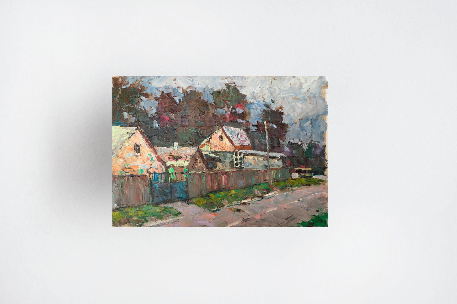 Oil painting Suburban village Sergey Ivanovich Animov - 11