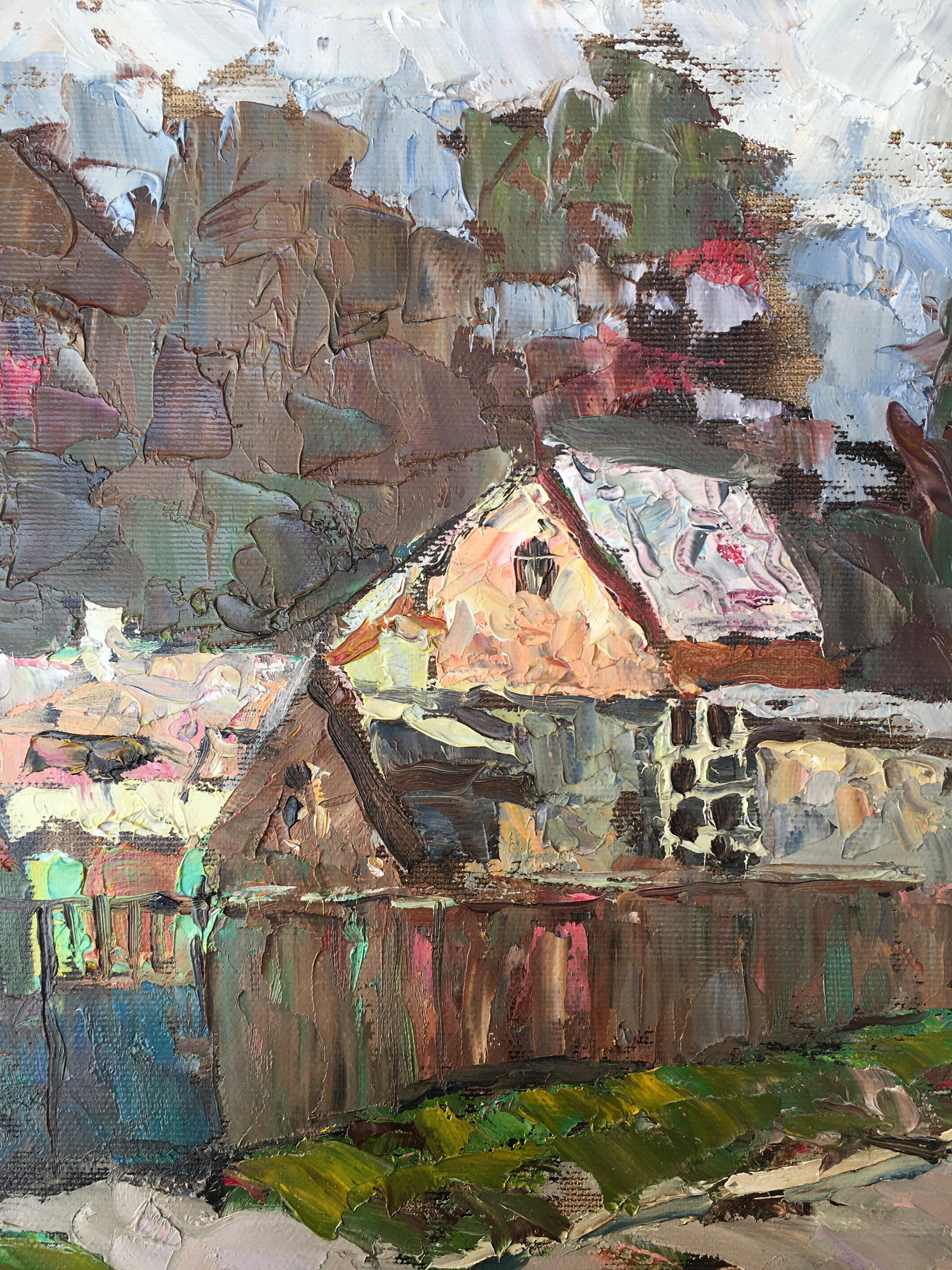 Oil painting Suburban village Sergey Ivanovich Animov - 5