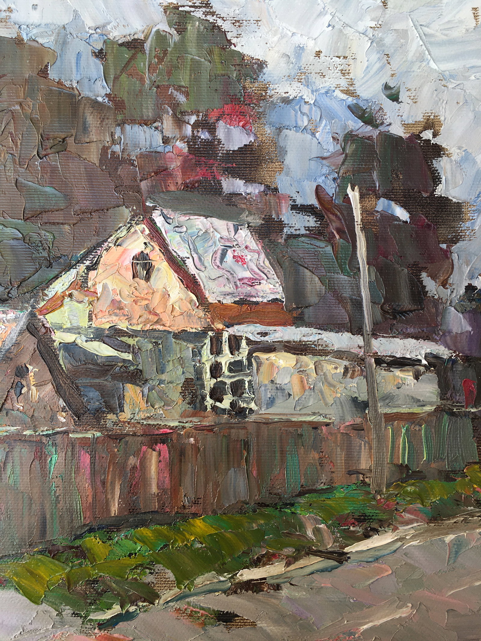 Oil painting Suburban village Sergey Ivanovich Animov - 7