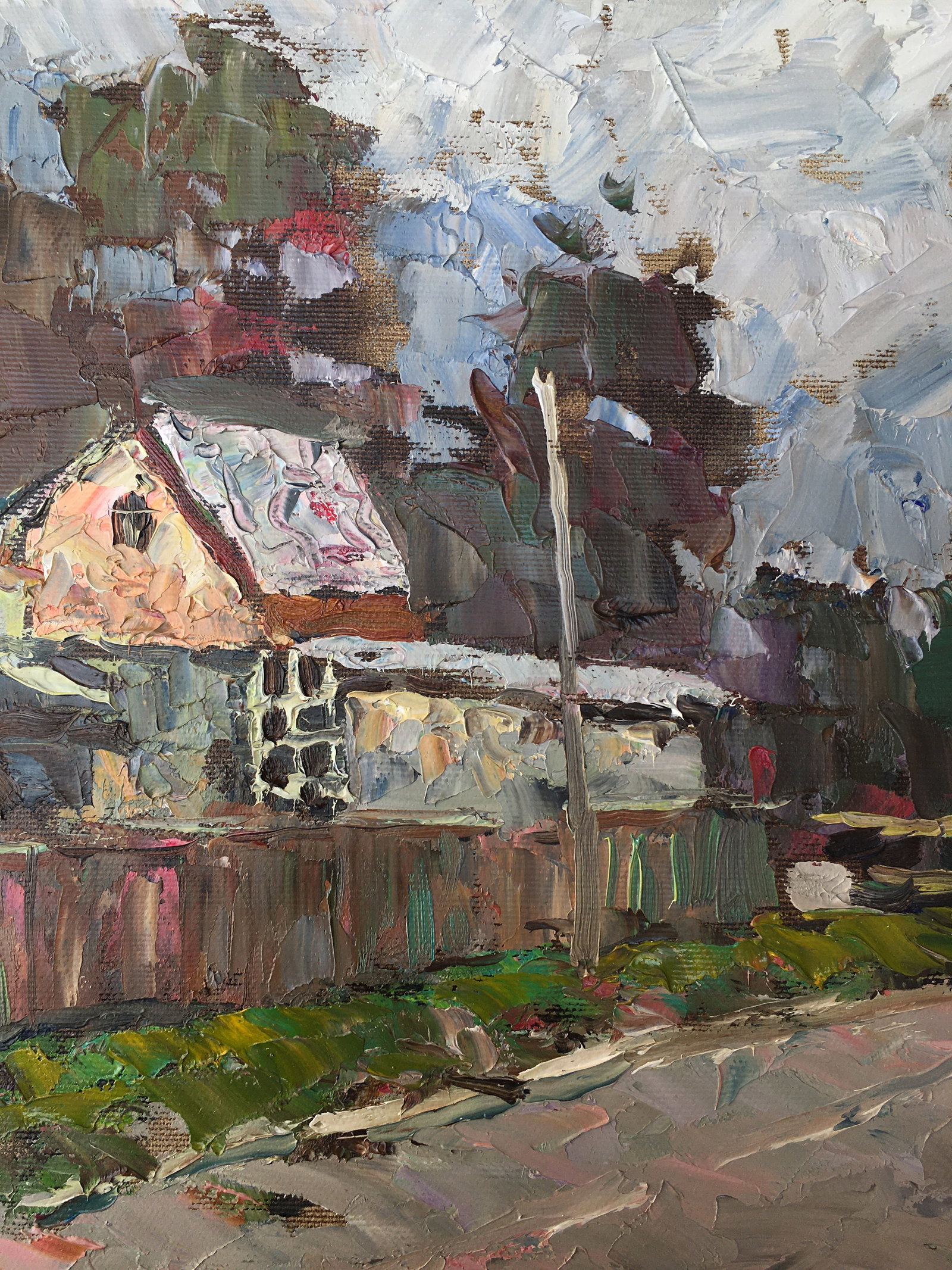 Oil painting Suburban village Sergey Ivanovich Animov - 8