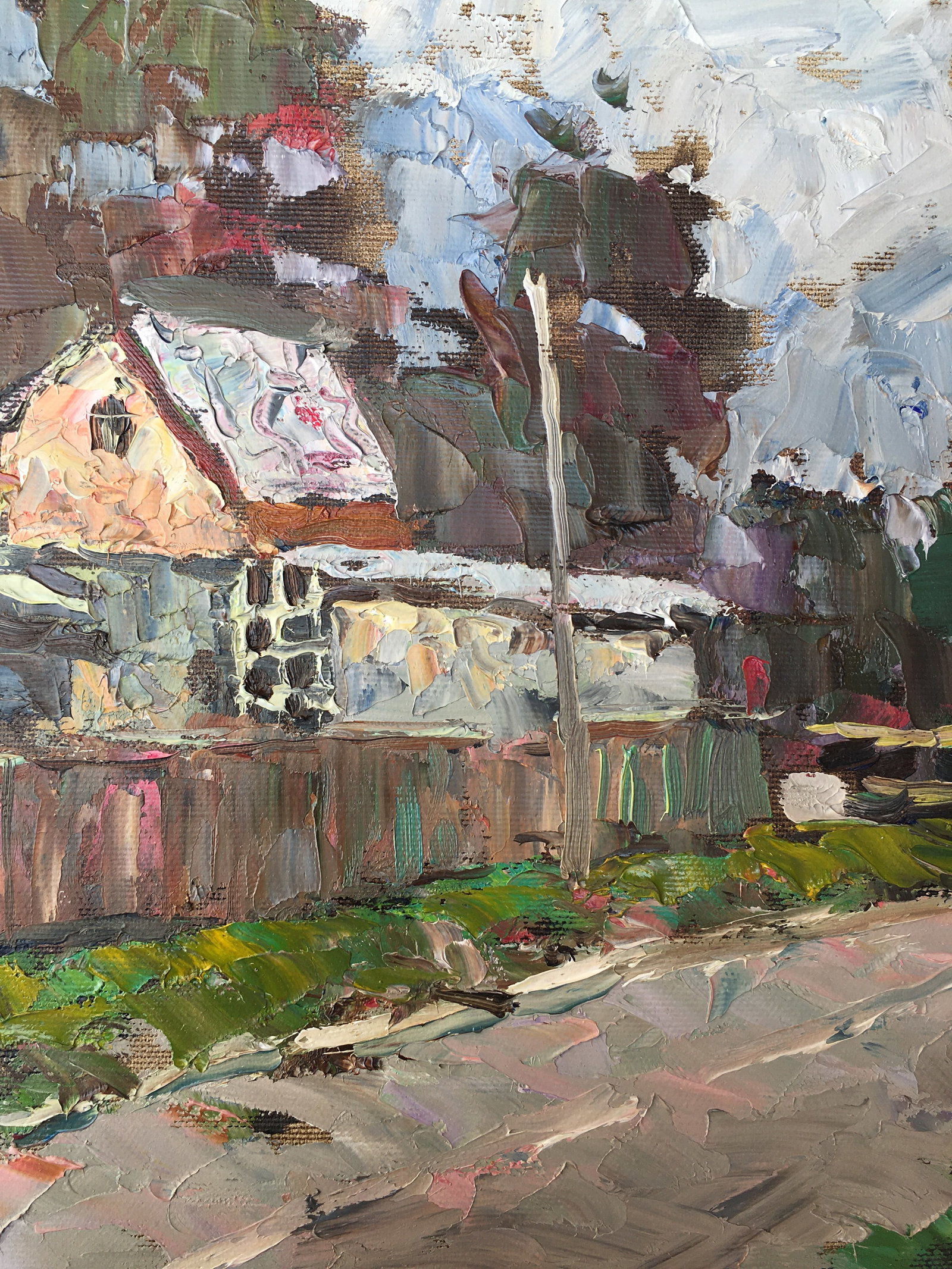 Oil painting Suburban village Sergey Ivanovich Animov - 9