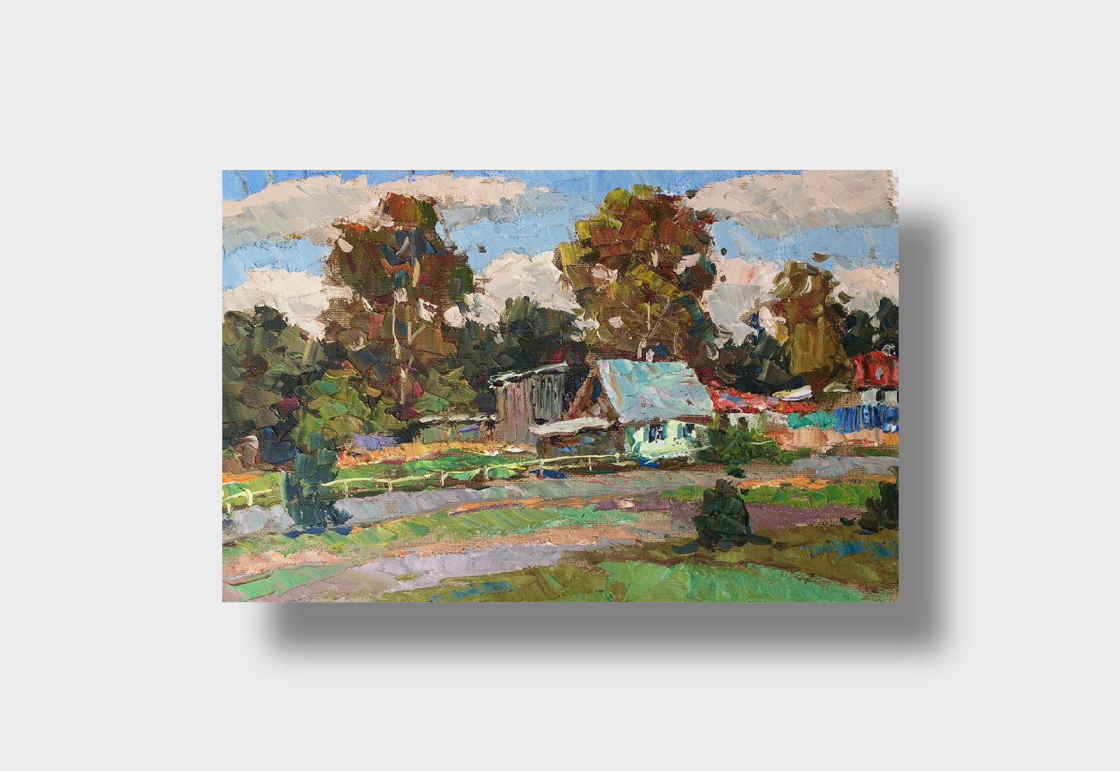 Oil painting Summer vegetable gardens Sergey Ivanovich Animov - 11