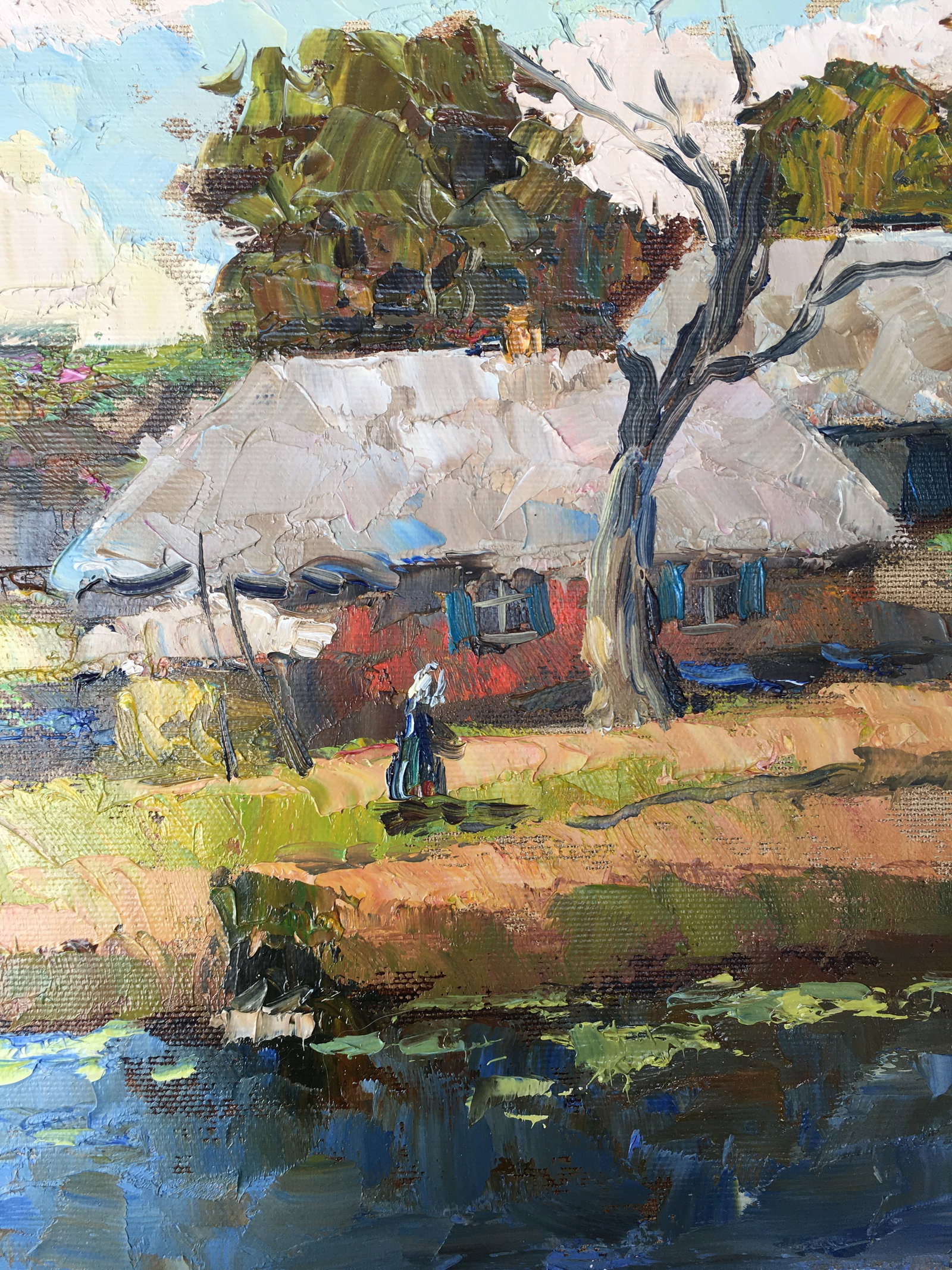 Oil painting Farm over the pond Sergey Ivanovich Animov - 6