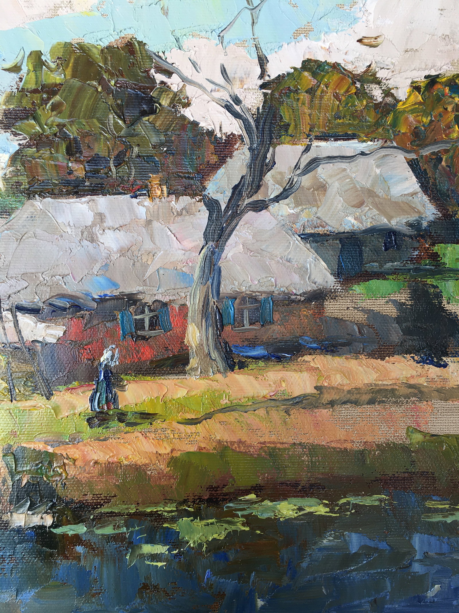 Oil painting Farm over the pond Sergey Ivanovich Animov - 7