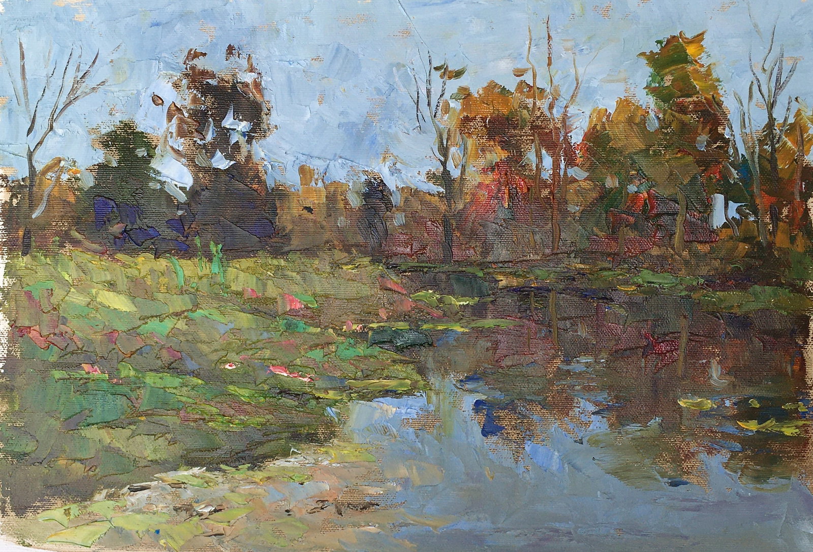 Oil painting After the rain Sergey Ivanovich Animov: 295DDD Painter: Sergey Ivanovich Animov S?ze: 27x38 cm/10,63x14,96 inches Components: canvas, oil Original painting from our collection ERA: modern About the artist: Serhiy Ivanovych was born on May 1