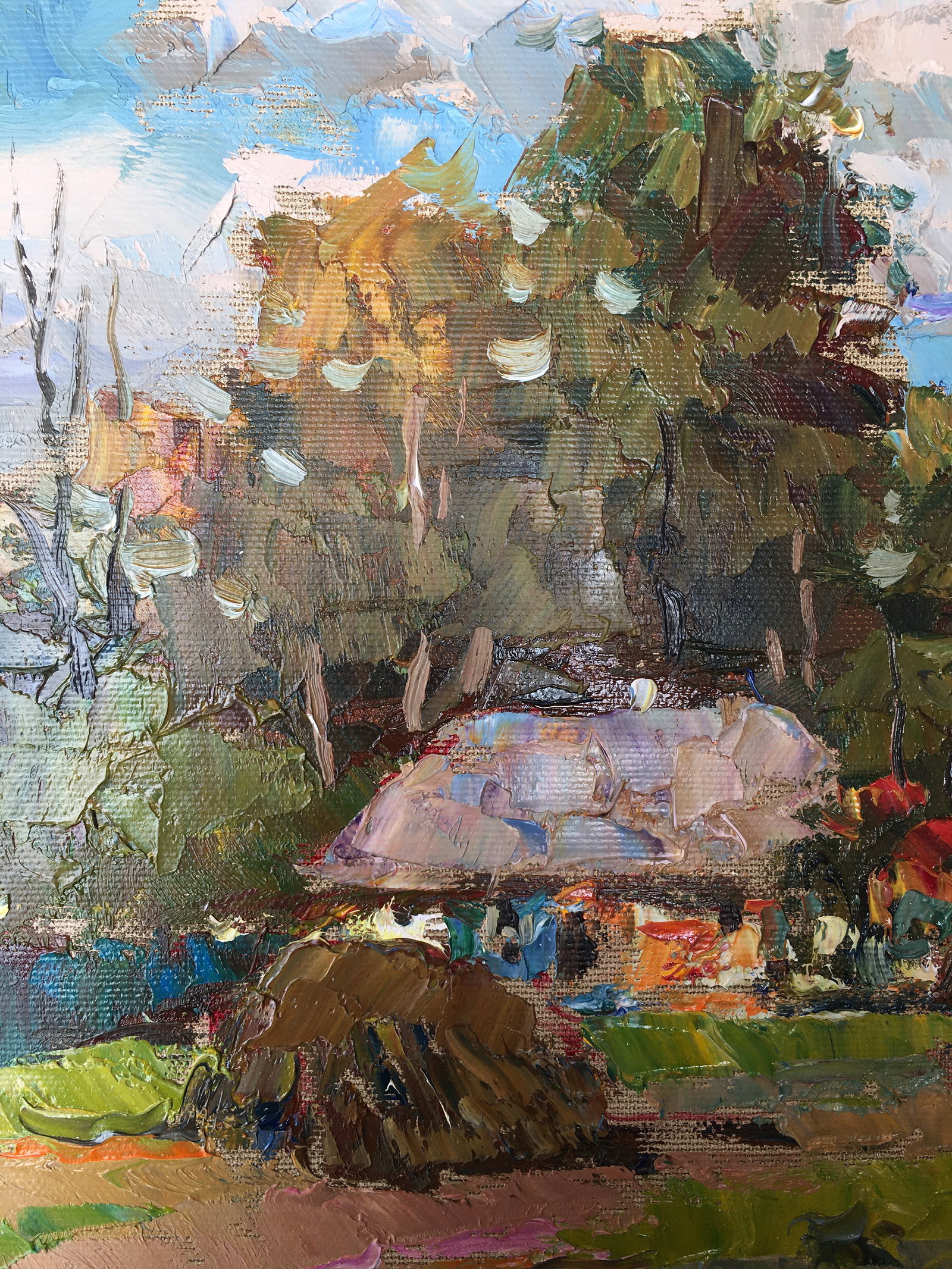 Oil painting Summer afternoon Sergey Ivanovich Animov - 4