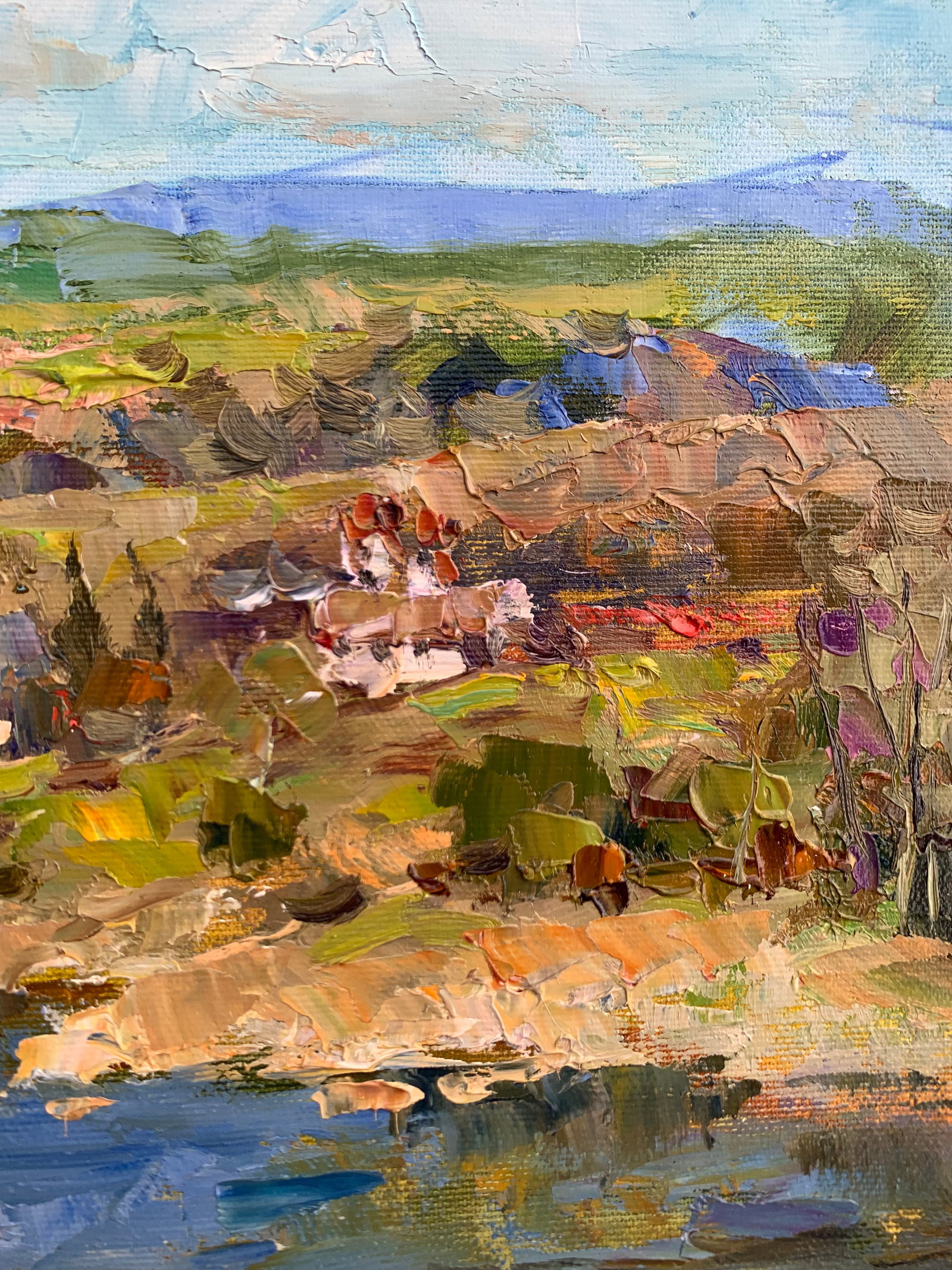 Oil painting Near the pond Sergey Ivanovich Animov - 10