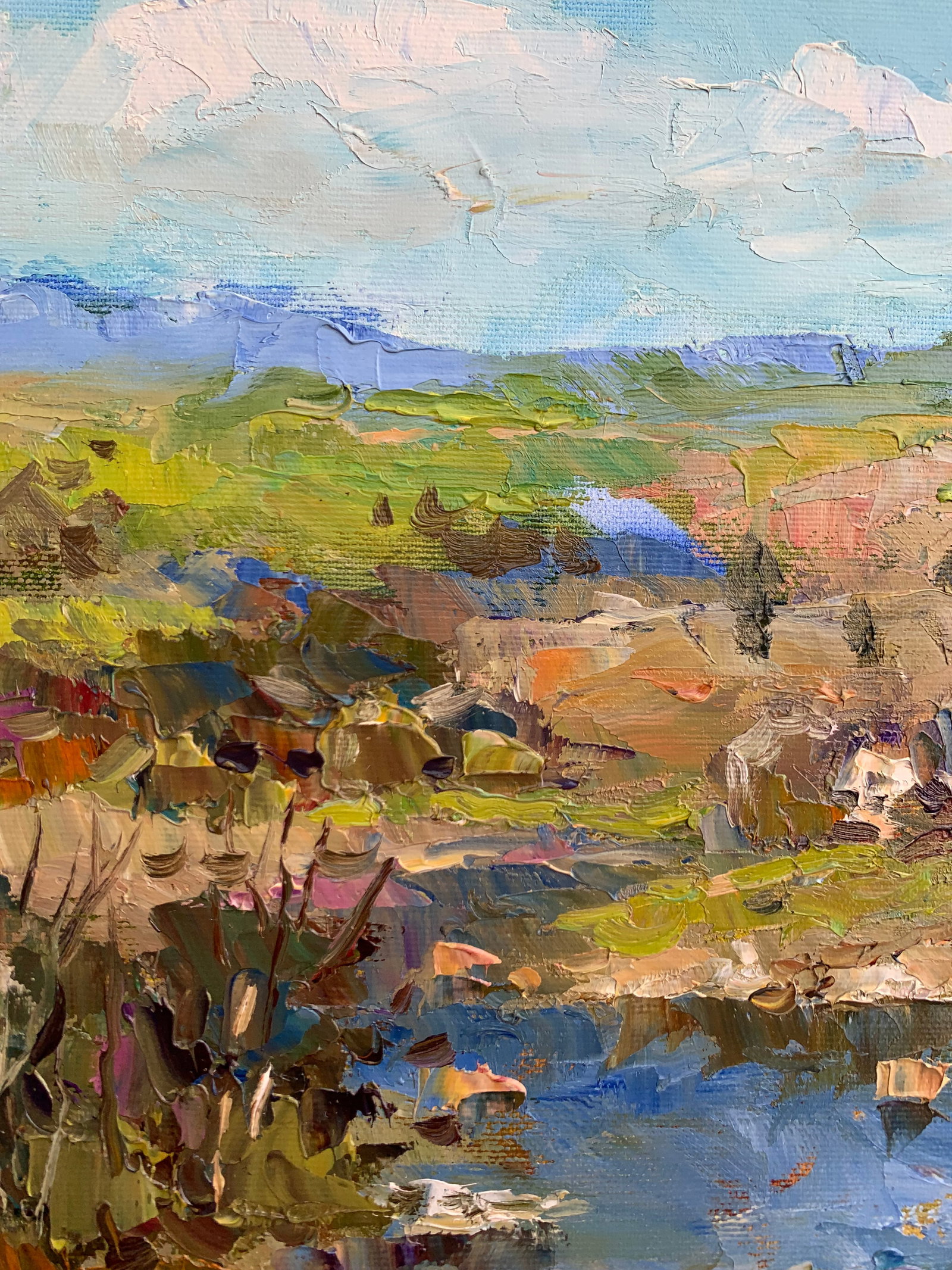 Oil painting Near the pond Sergey Ivanovich Animov - 3