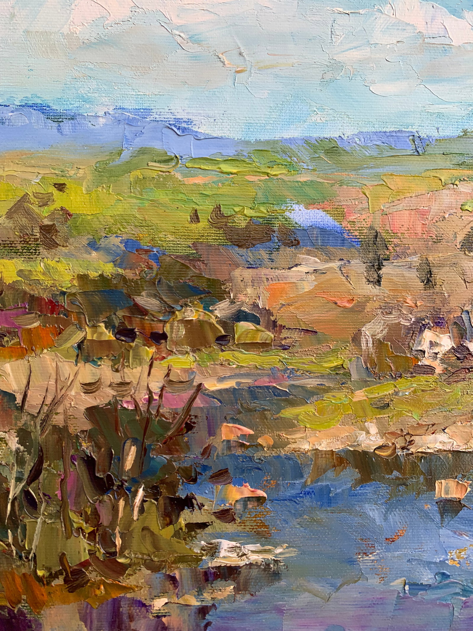 Oil painting Near the pond Sergey Ivanovich Animov - 4