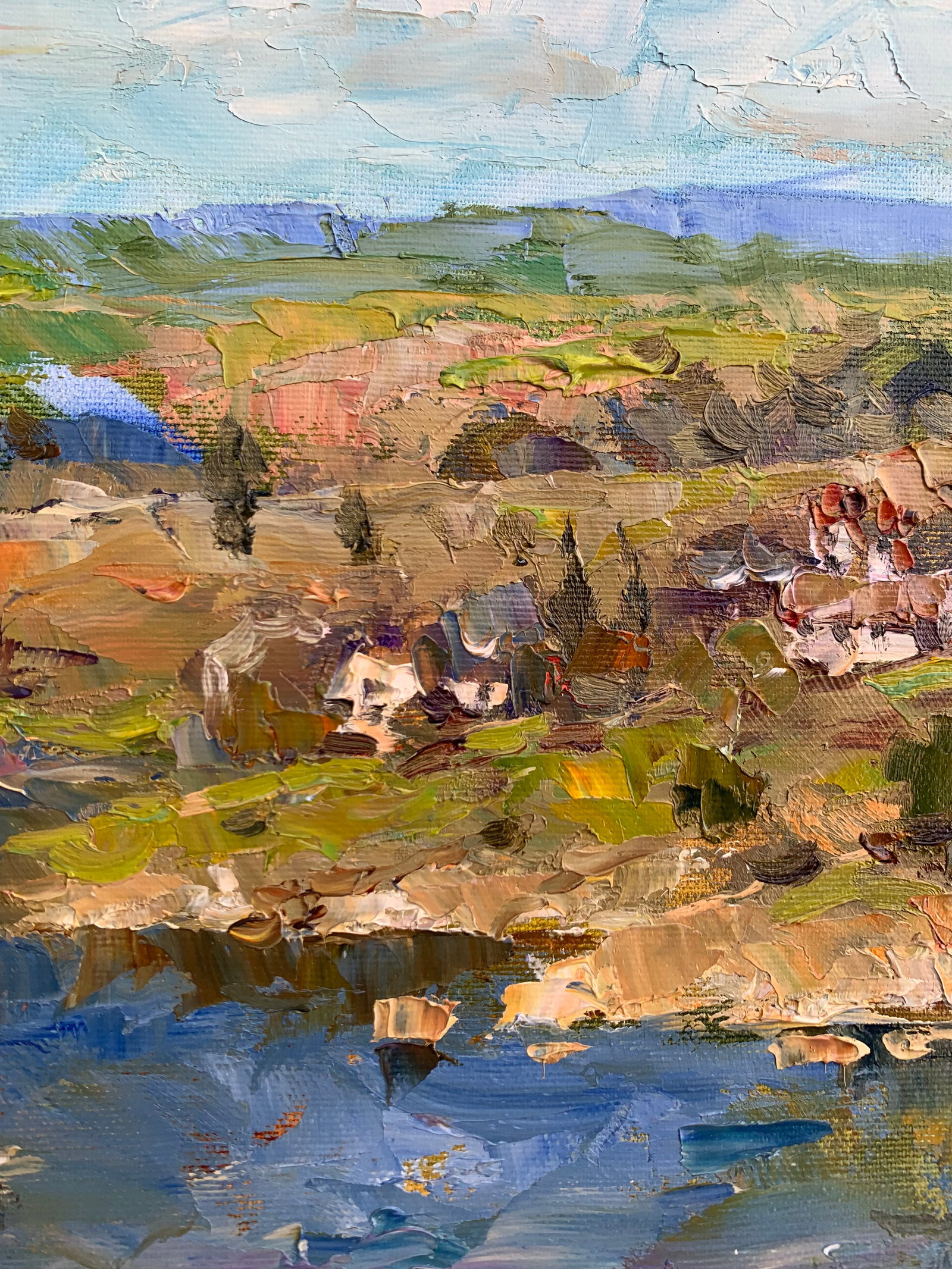 Oil painting Near the pond Sergey Ivanovich Animov - 6