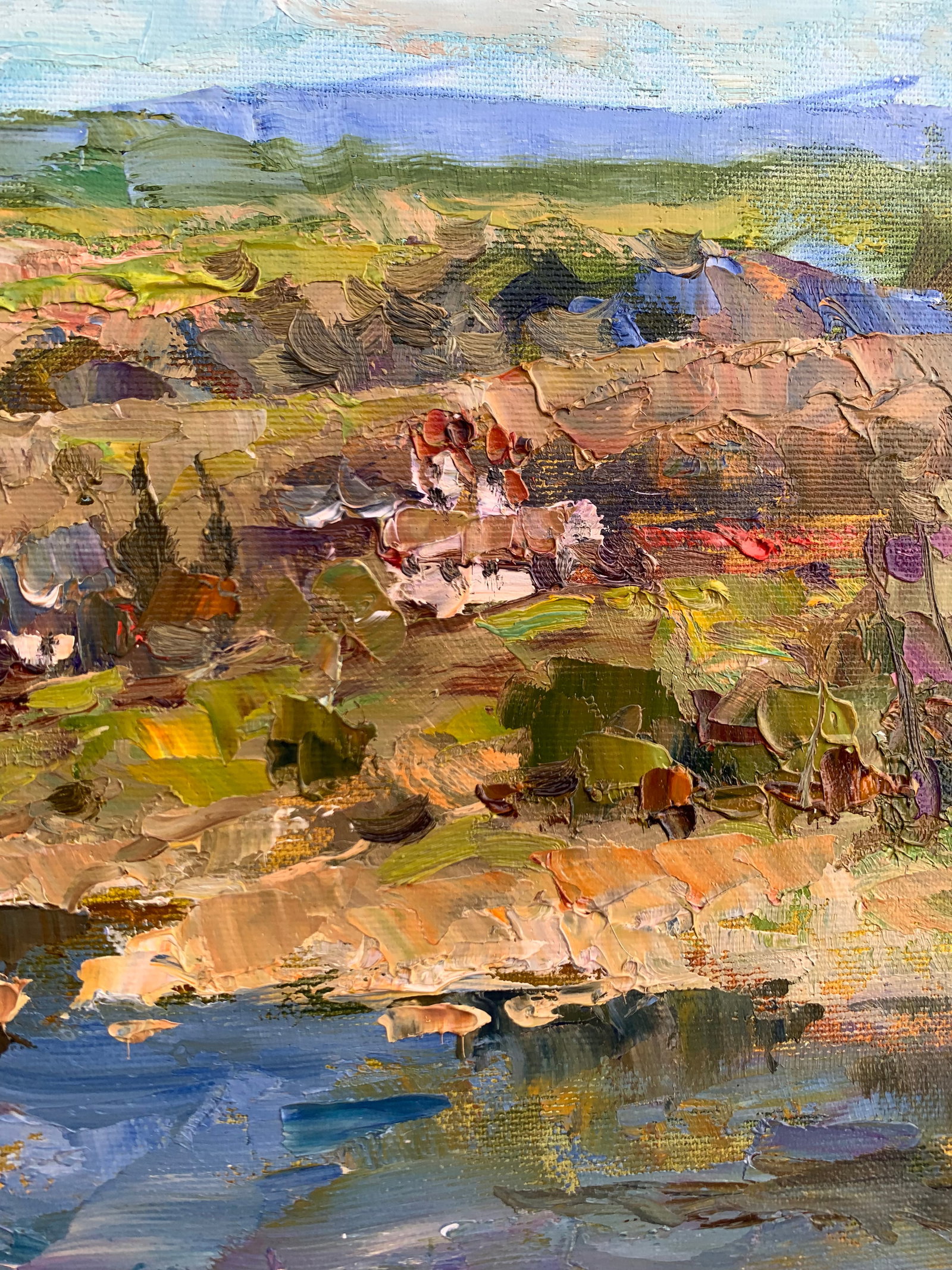 Oil painting Near the pond Sergey Ivanovich Animov - 9