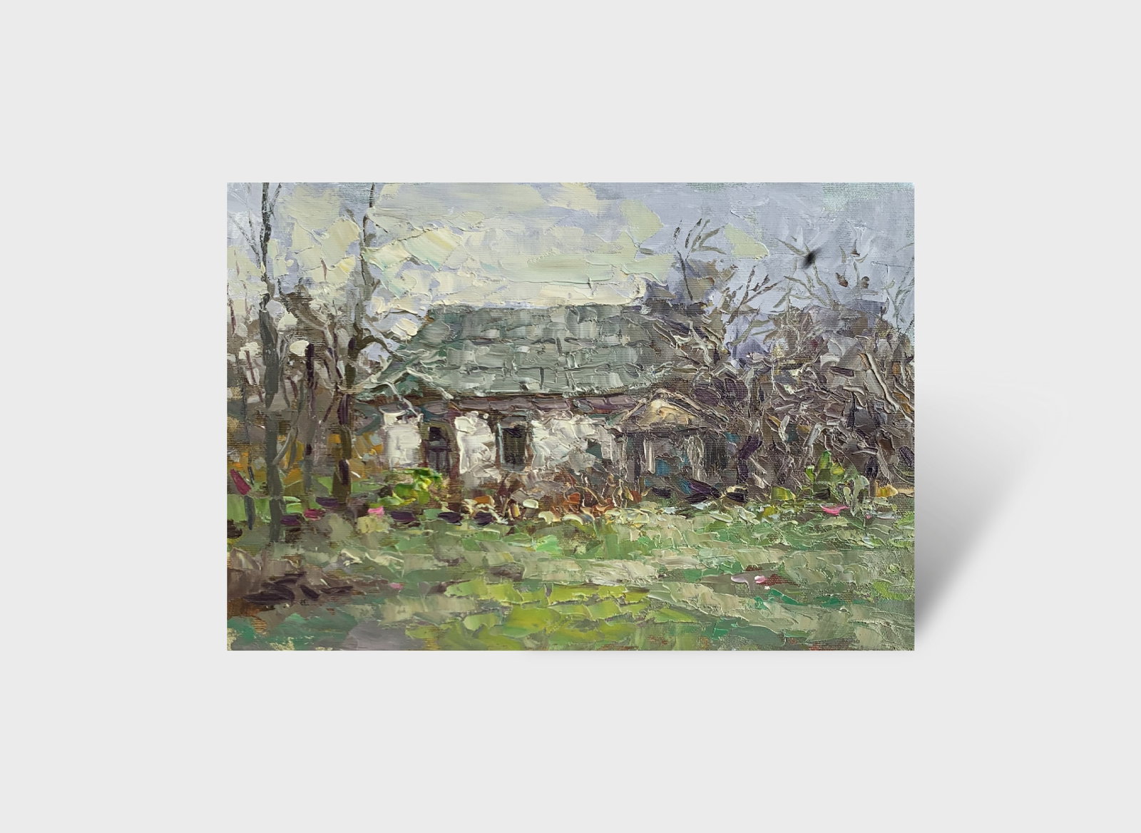 Oil painting Abandoned house Sergey Ivanovich Animov - 11