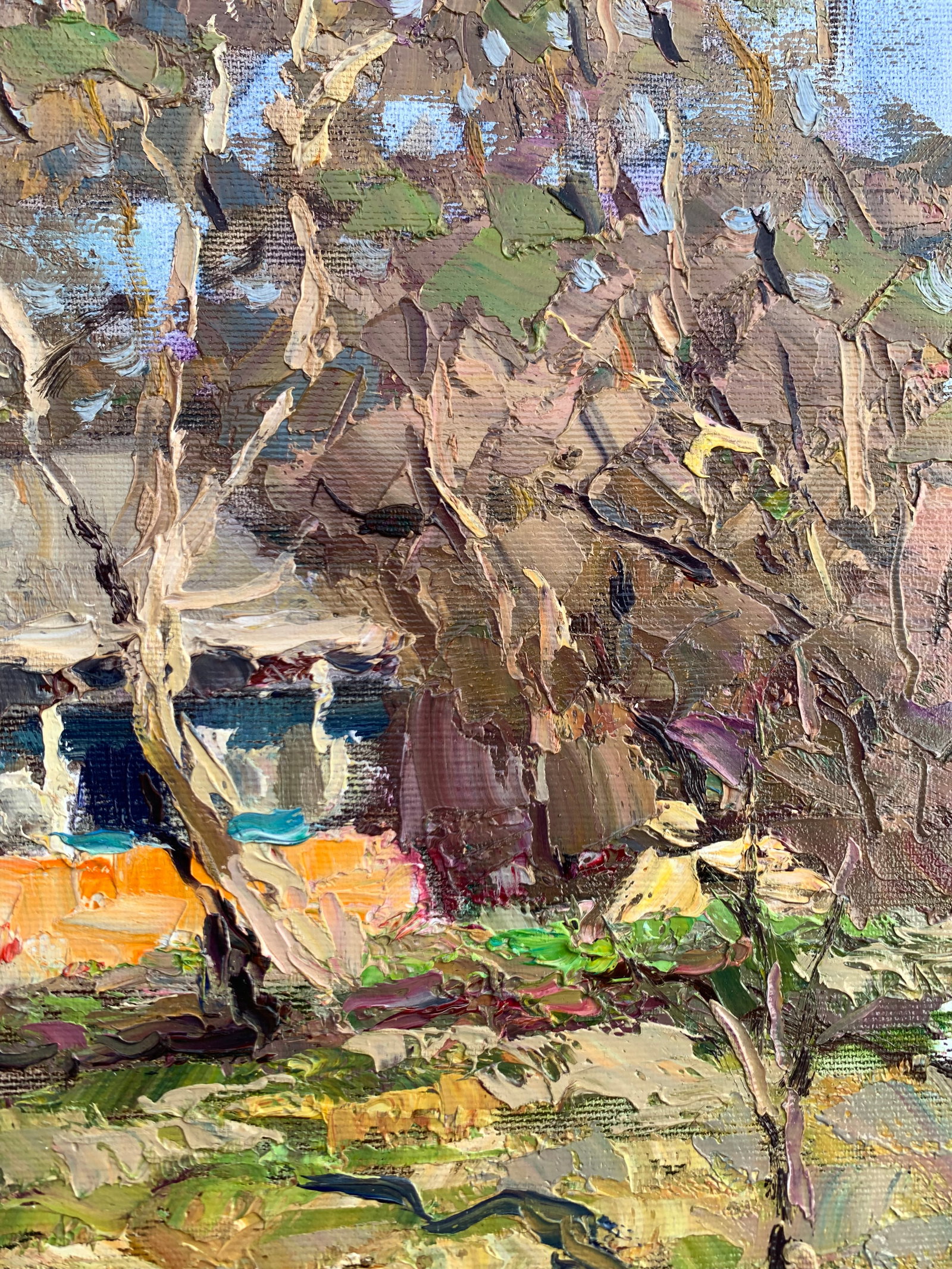 Oil painting Parents' yard Sergey Ivanovich Animov - 9