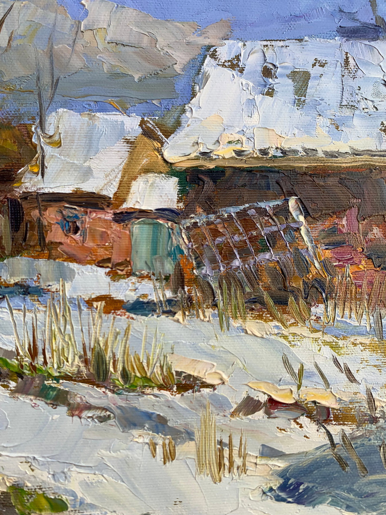 Oil painting Behind the yard Sergey Ivanovich Animov - 10