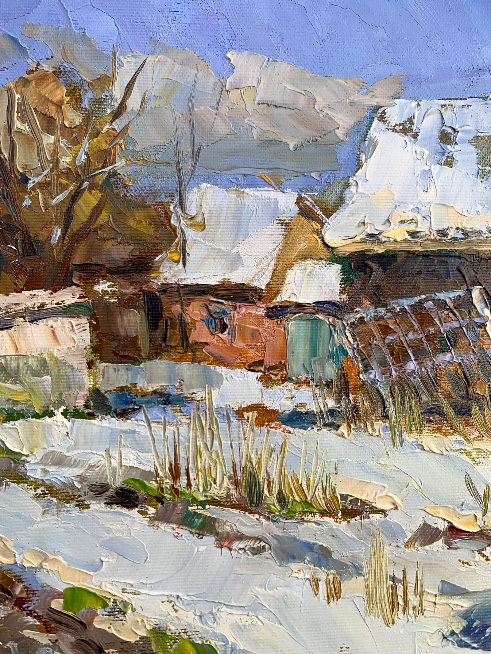 Oil painting Behind the yard Sergey Ivanovich Animov - 7