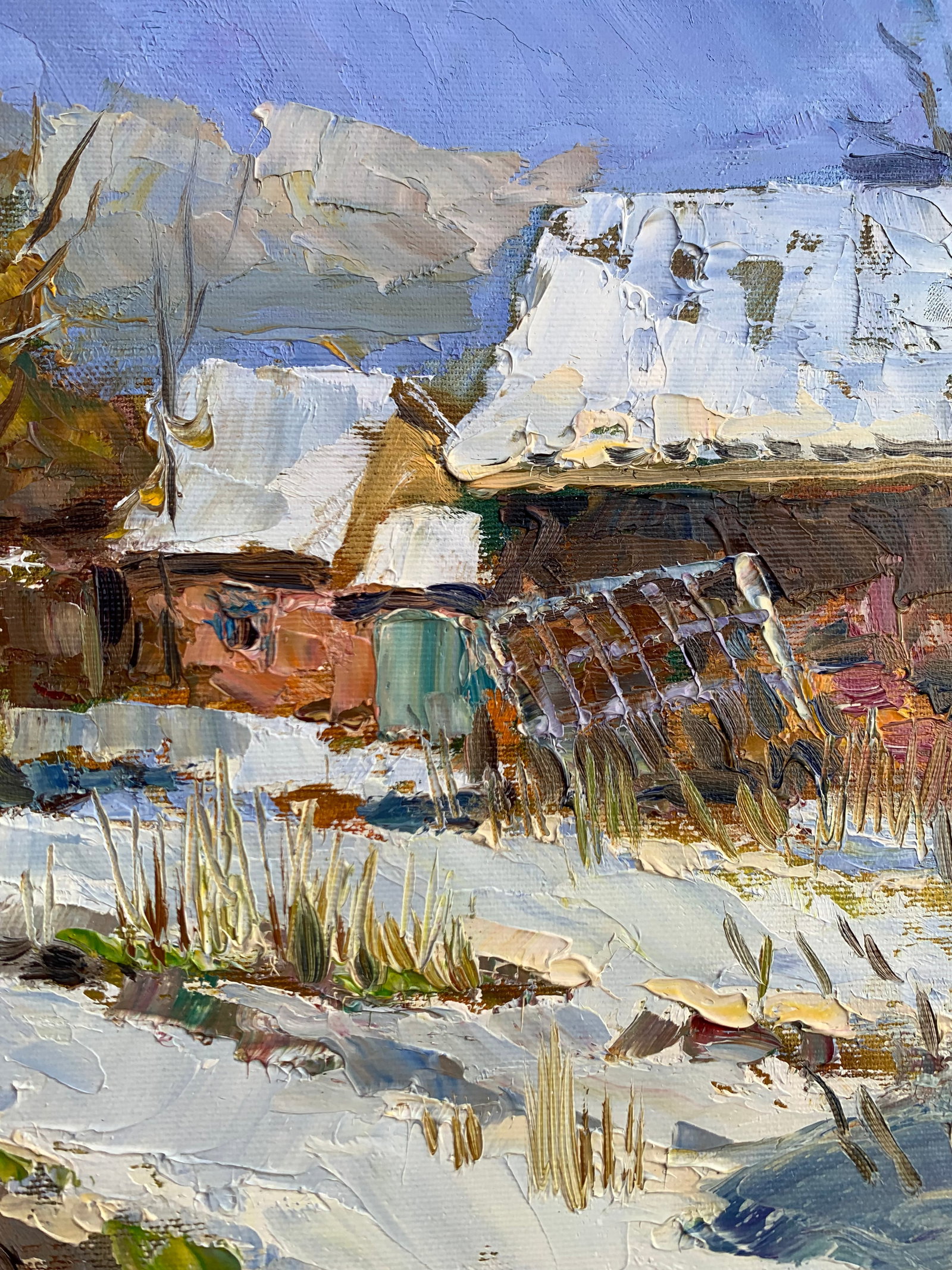 Oil painting Behind the yard Sergey Ivanovich Animov - 8