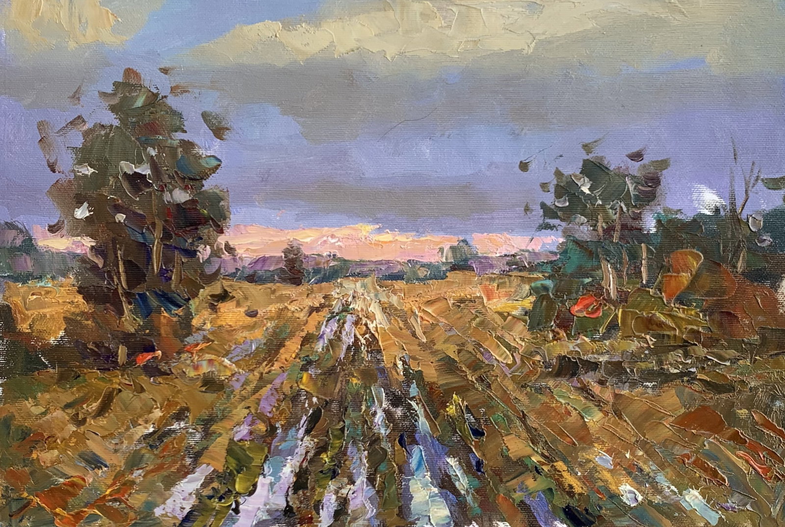 Oil painting Road to the horizon Sergey Ivanovich Animov: 315DDD Painter: Sergey Ivanovich Animov S?ze: 26x39 cm/10,23x15,35 inches Components: canvas, oil Original painting from our collection ERA: modern About the artist: Serhiy Ivanovych was born on May 1