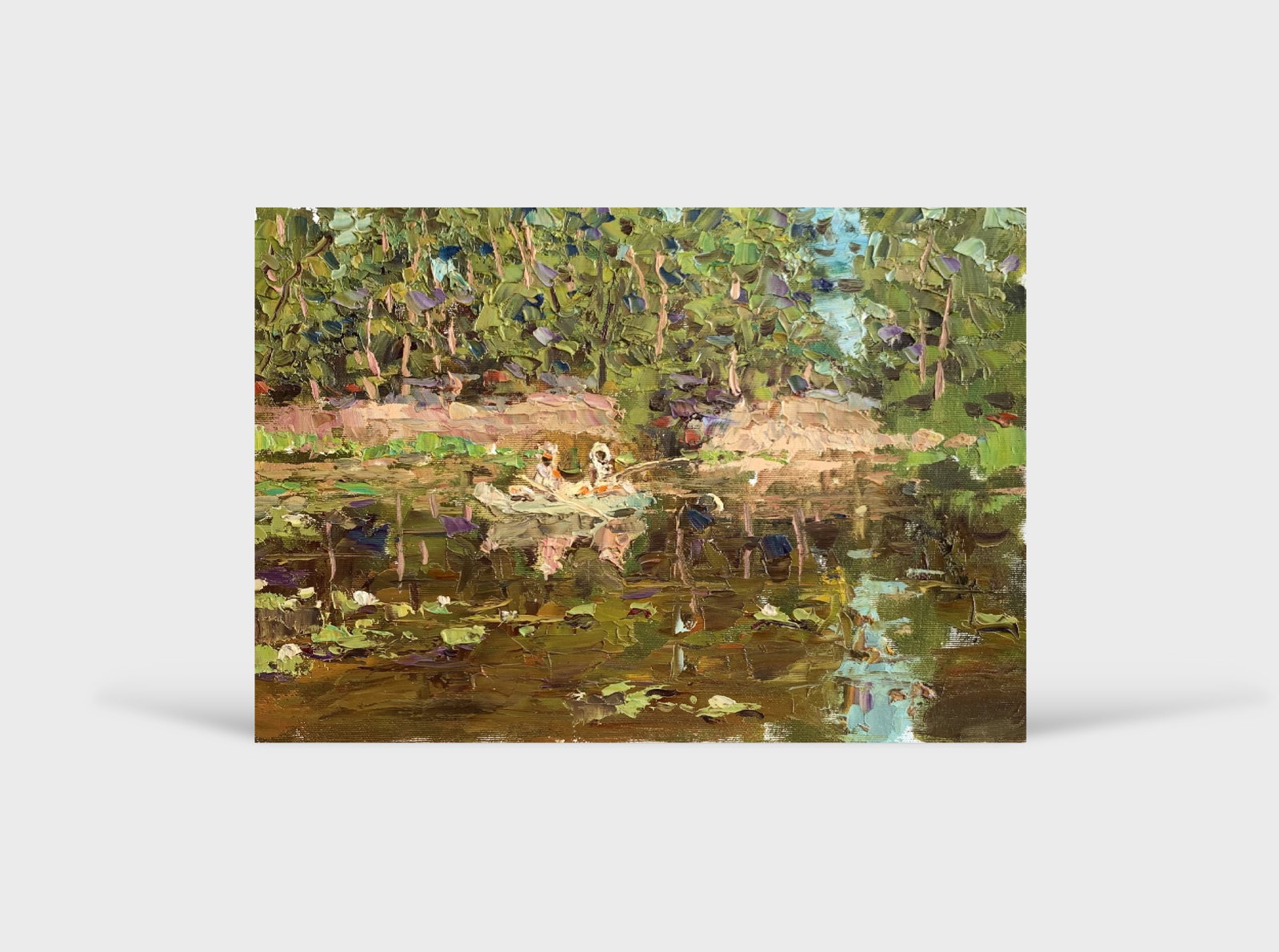 Oil painting Summer fishing Sergey Ivanovich Animov - 11