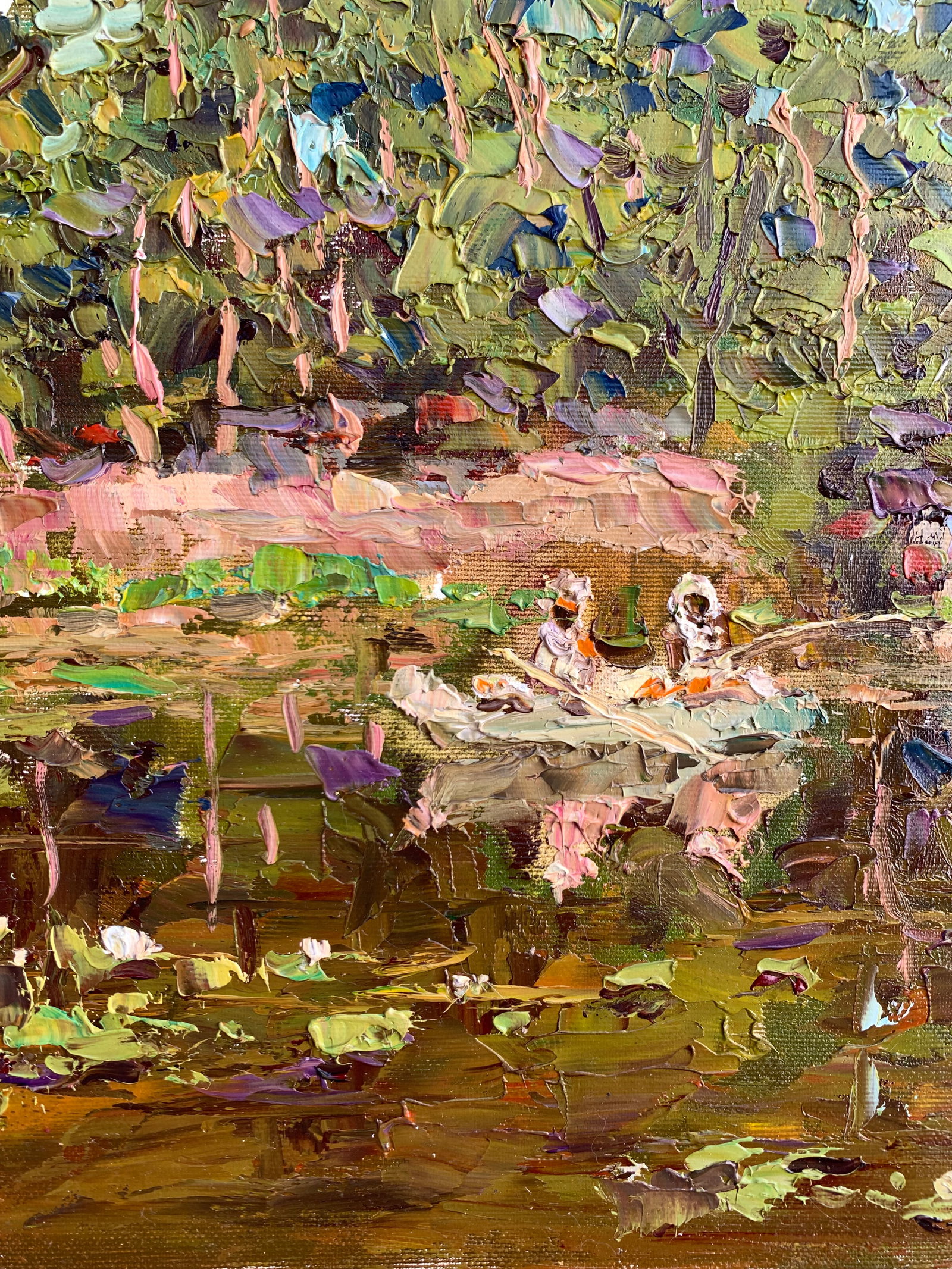 Oil painting Summer fishing Sergey Ivanovich Animov - 3