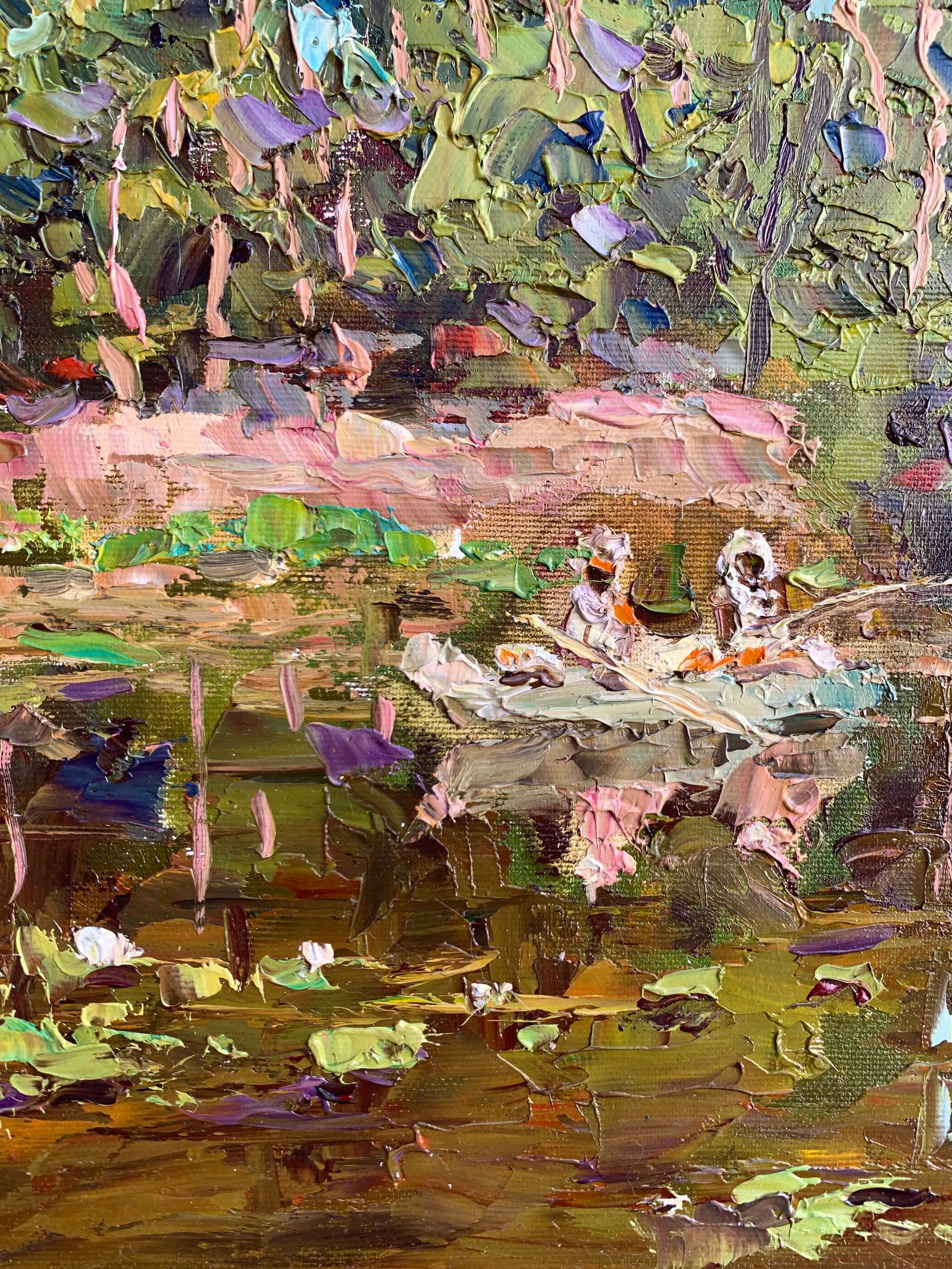 Oil painting Summer fishing Sergey Ivanovich Animov - 4