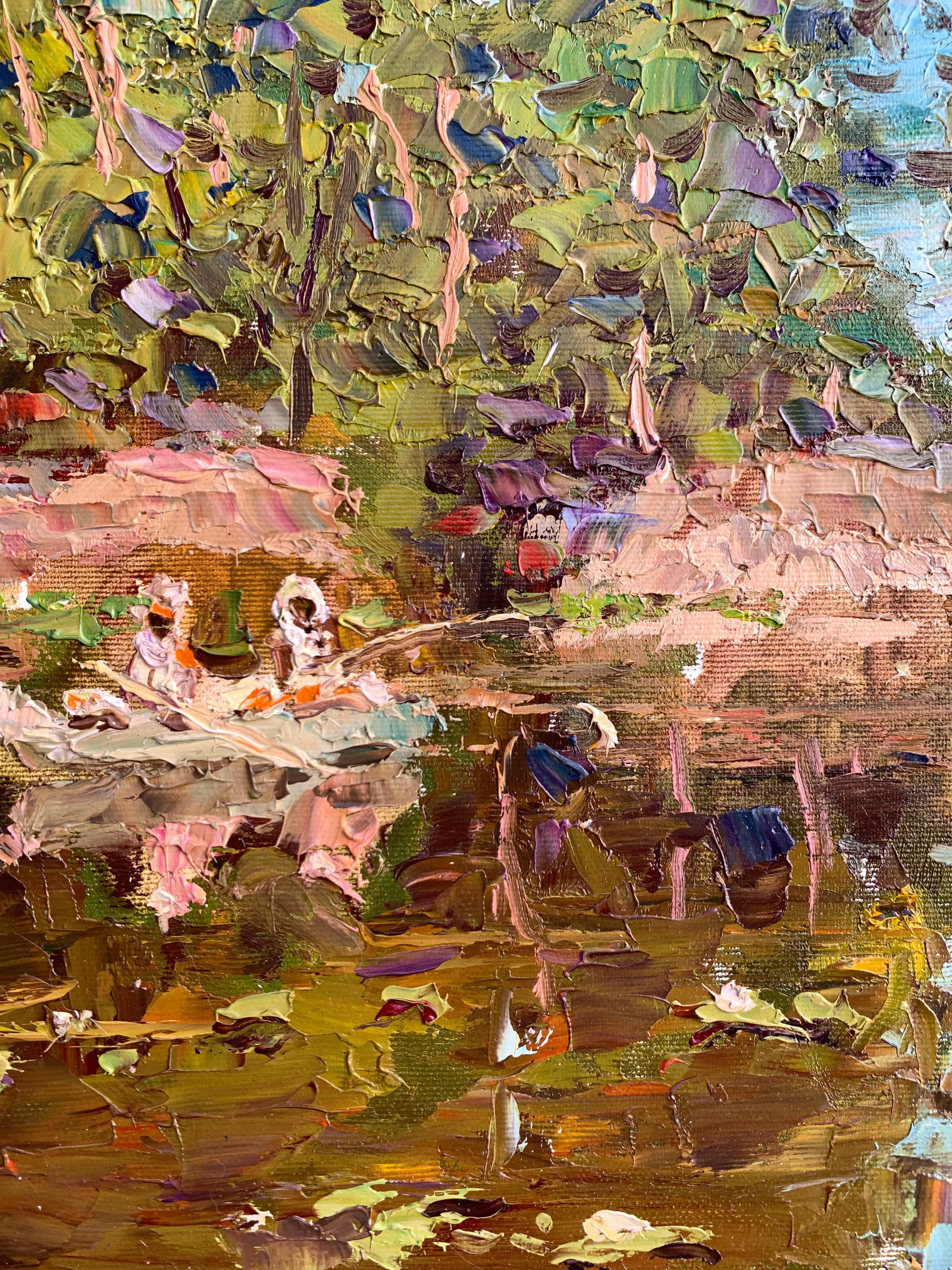 Oil painting Summer fishing Sergey Ivanovich Animov - 5