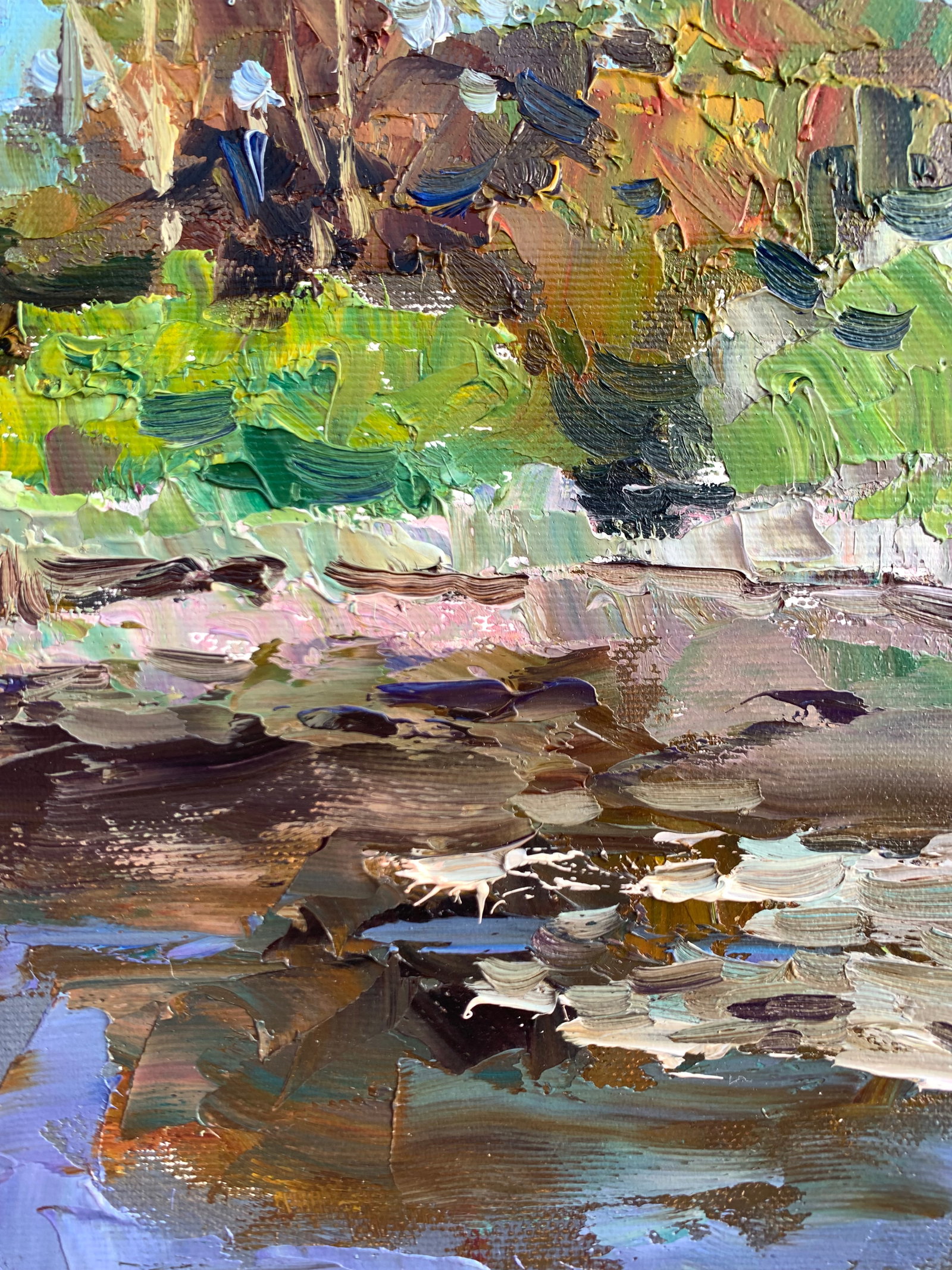 Oil painting Walk along the river Sergey Ivanovich Animov - 10