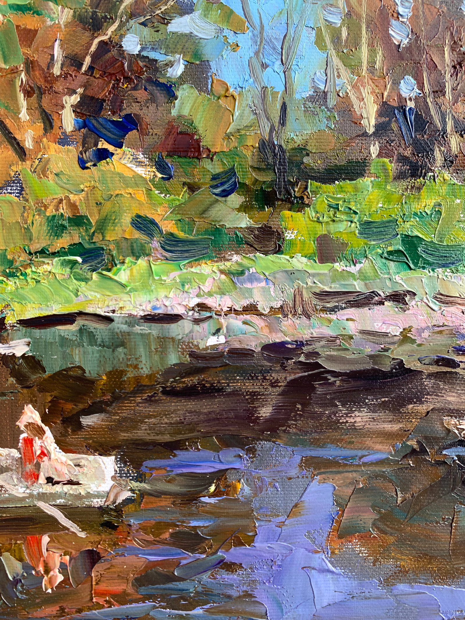Oil painting Walk along the river Sergey Ivanovich Animov - 6