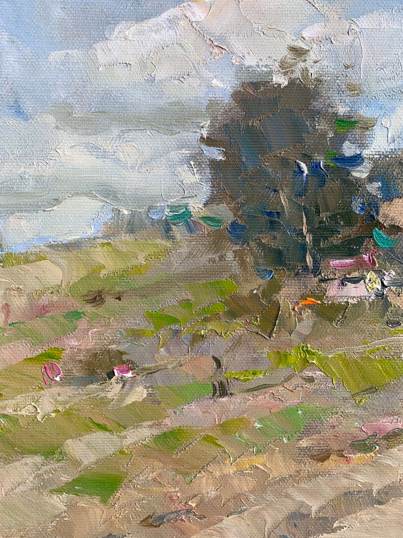 Oil painting Morning coolness Yard Sergey Ivanovich Animov - 4