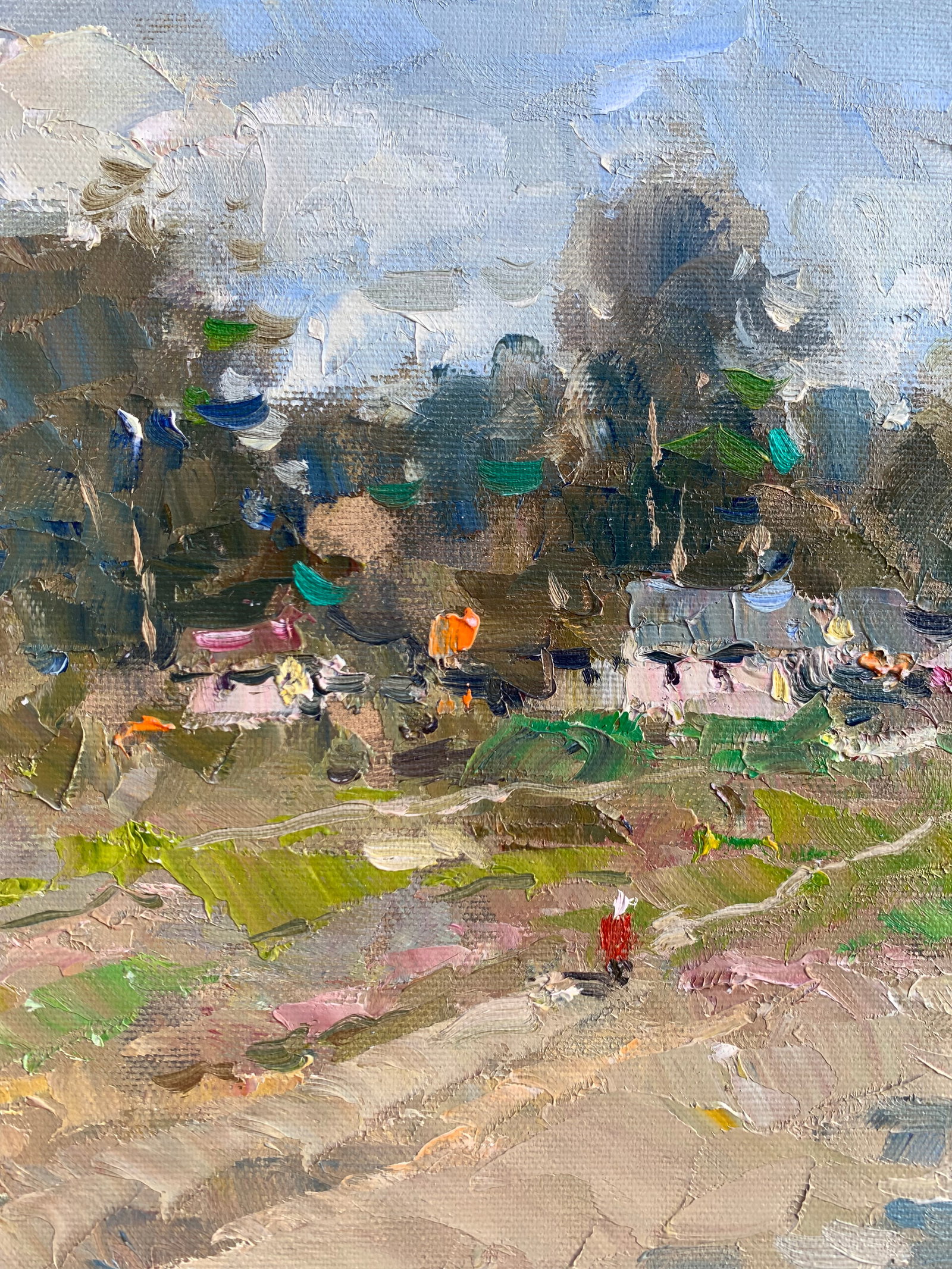 Oil painting Morning coolness Yard Sergey Ivanovich Animov - 6