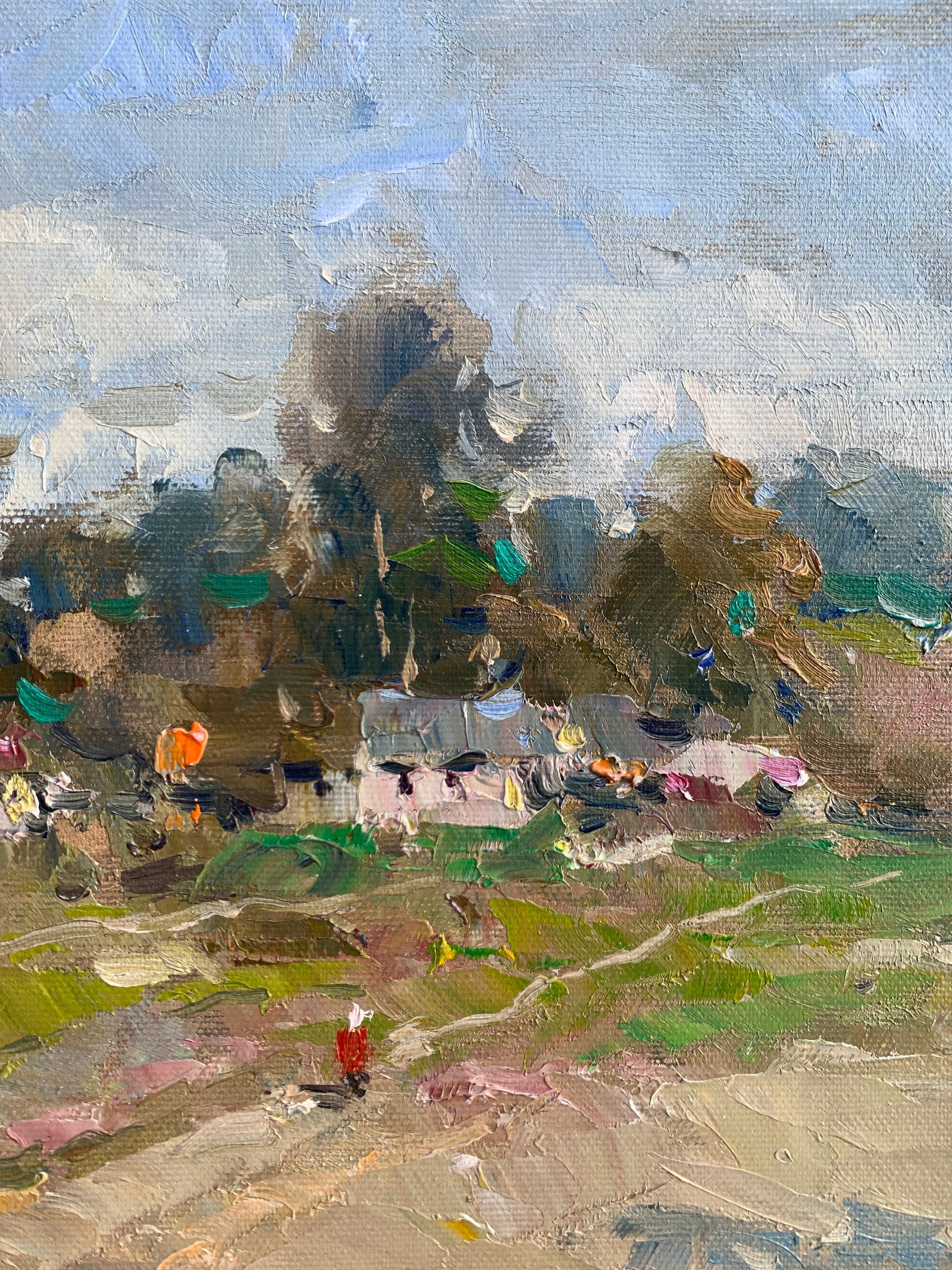 Oil painting Morning coolness Yard Sergey Ivanovich Animov - 7