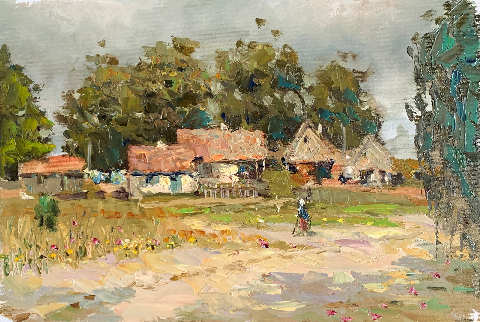 Oil painting Good morning! Sergey Ivanovich Animov: 329DDD Painter: Sergey Ivanovich Animov S?ze: 26x38 cm/10.23x14.96 inches Components: canvas, oil Original painting from our collection ERA: modern About the artist: Serhiy Ivanovych was born on May 1