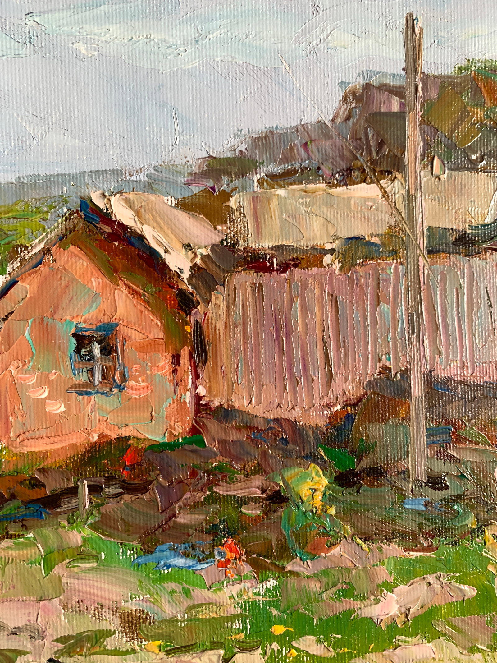 Oil painting Behind the fence Sergey Ivanovich Animov - 10