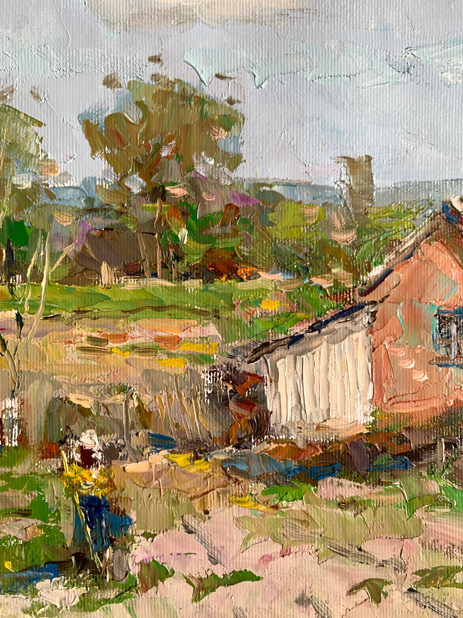 Oil painting Behind the fence Sergey Ivanovich Animov - 5