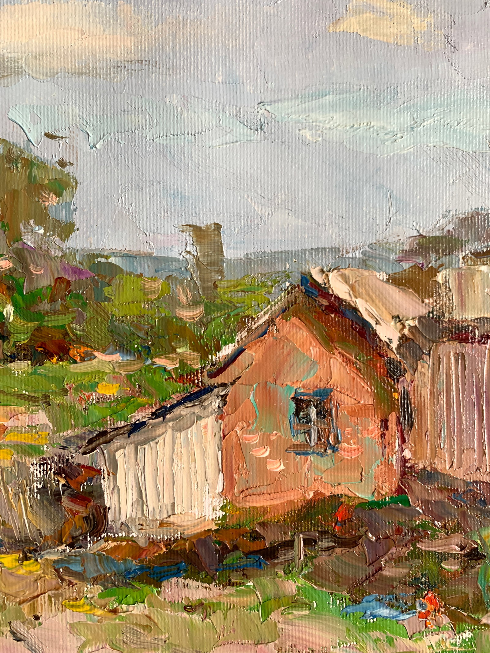 Oil painting Behind the fence Sergey Ivanovich Animov - 6