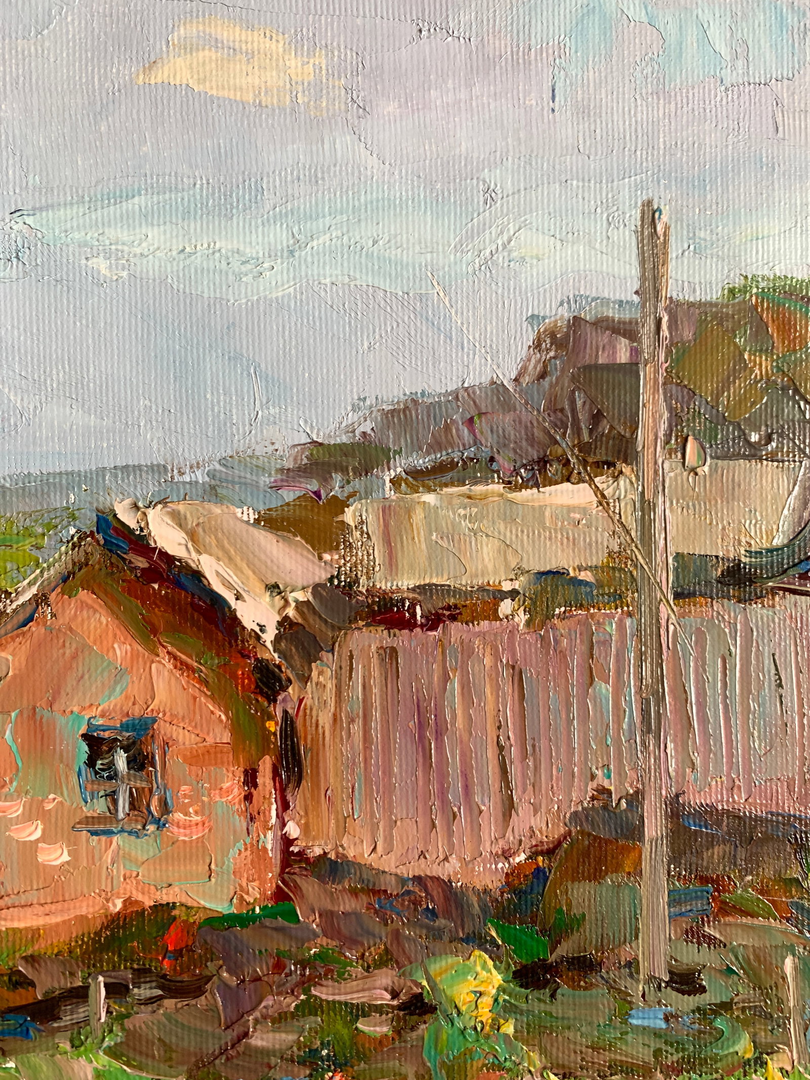 Oil painting Behind the fence Sergey Ivanovich Animov - 8