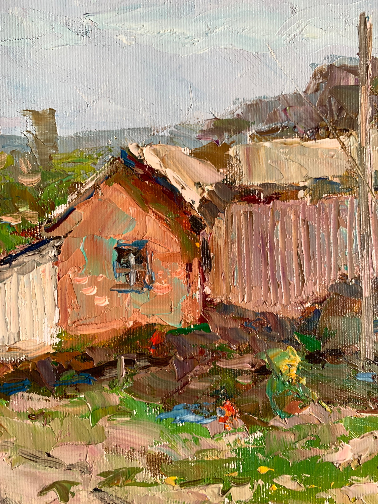 Oil painting Behind the fence Sergey Ivanovich Animov - 9
