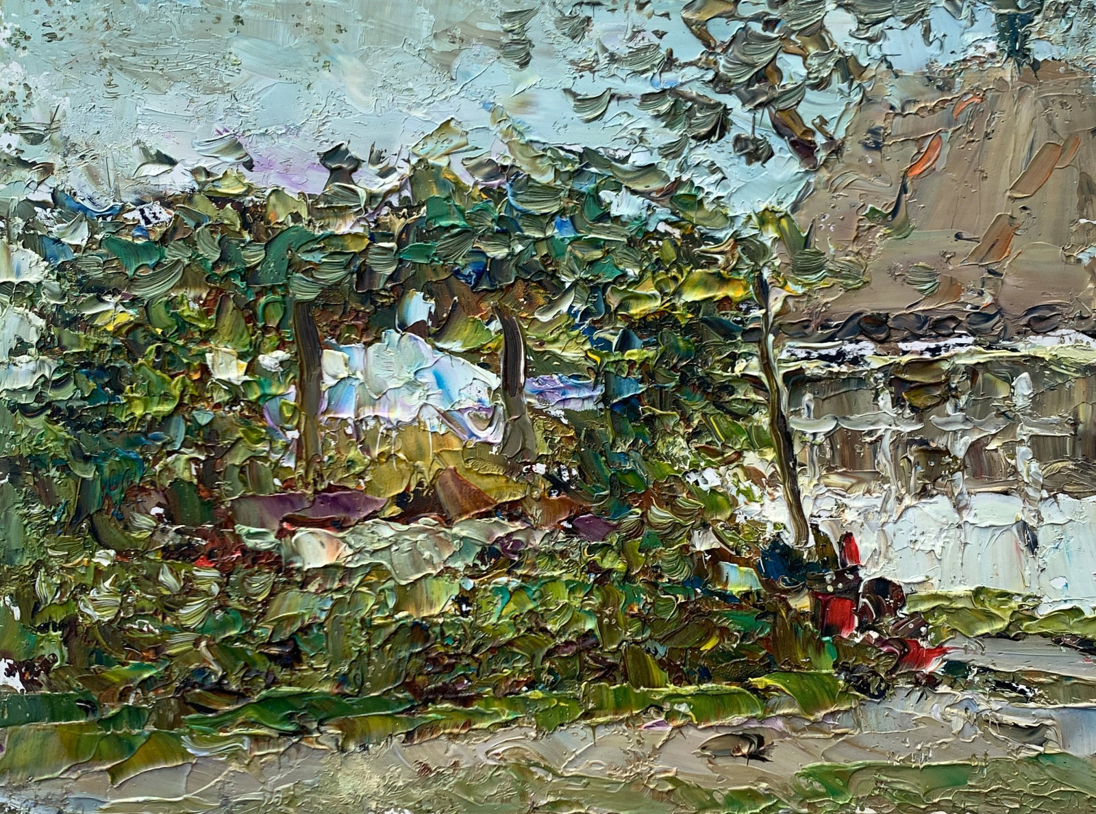 Oil painting Gazebo Sergey Ivanovich Animov: 339DDD Painter: Sergey Ivanovich Animov S?ze: 20x30 cm/7.87x11.81 inches Components: canvas, oil Original painting from our collection ERA: modern About the artist: Serhiy Ivanovych was born on May