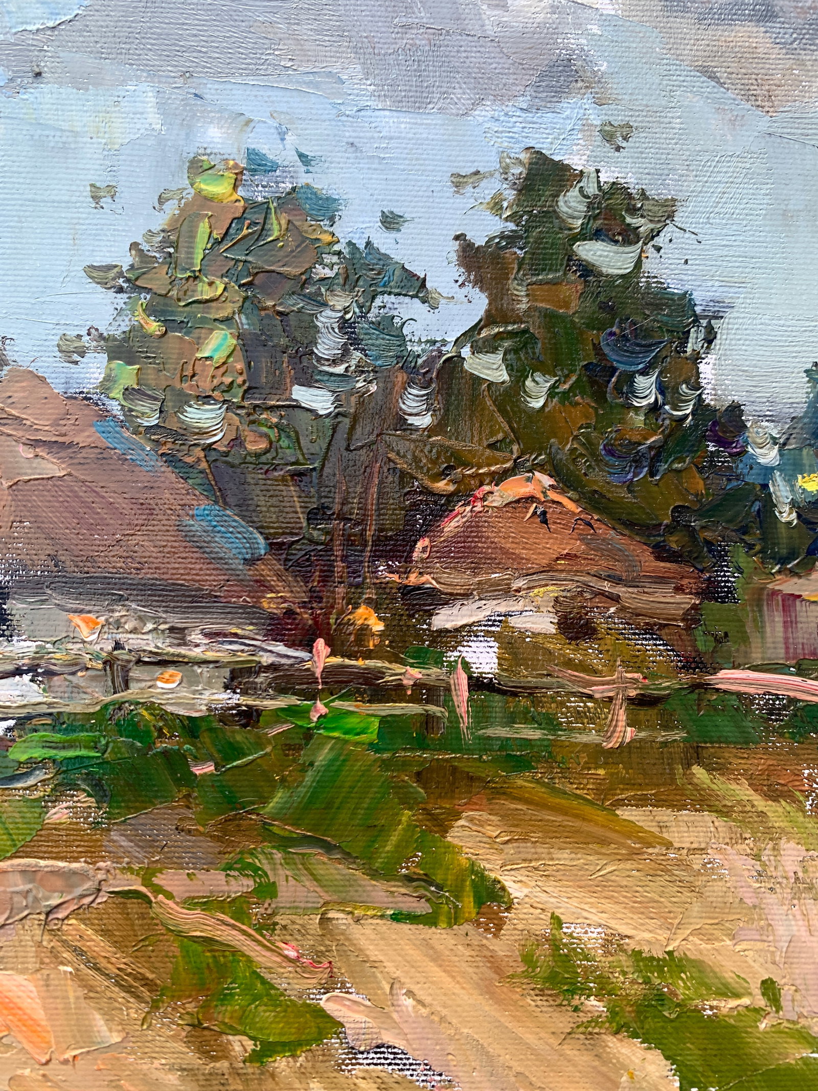 Oil painting House on the hill Sergey Ivanovich Animov - 10