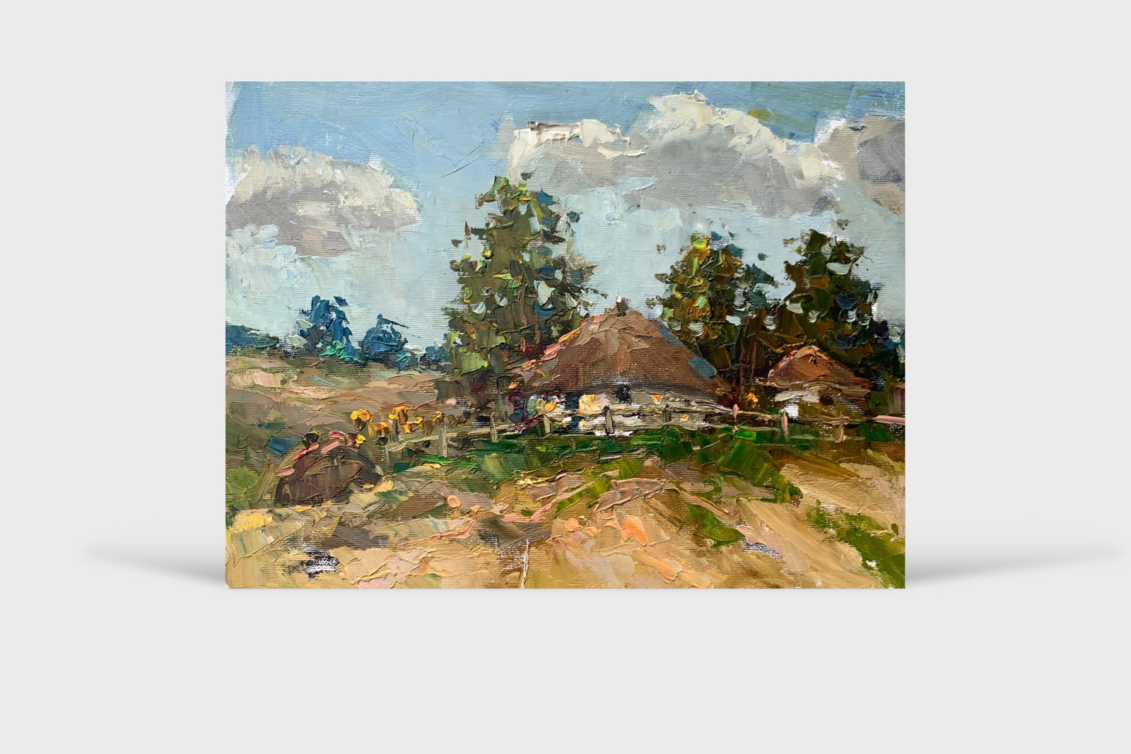 Oil painting House on the hill Sergey Ivanovich Animov - 11