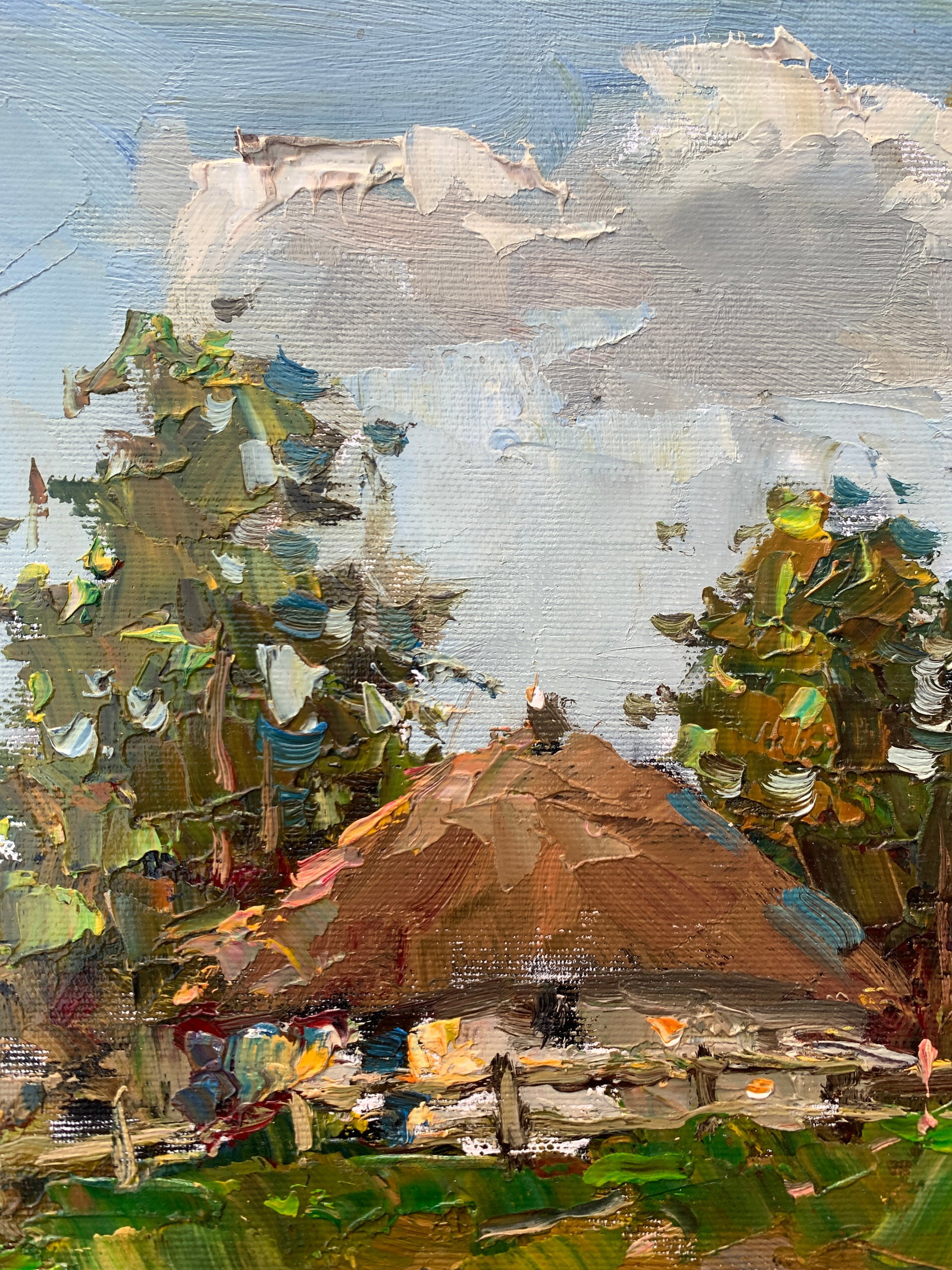 Oil painting House on the hill Sergey Ivanovich Animov - 5
