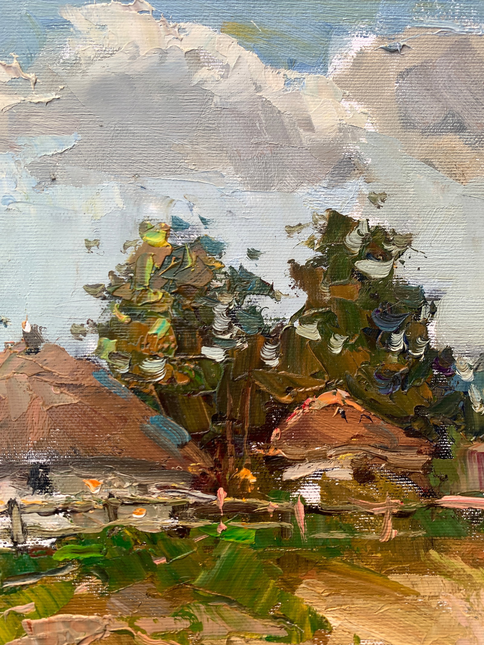 Oil painting House on the hill Sergey Ivanovich Animov - 7