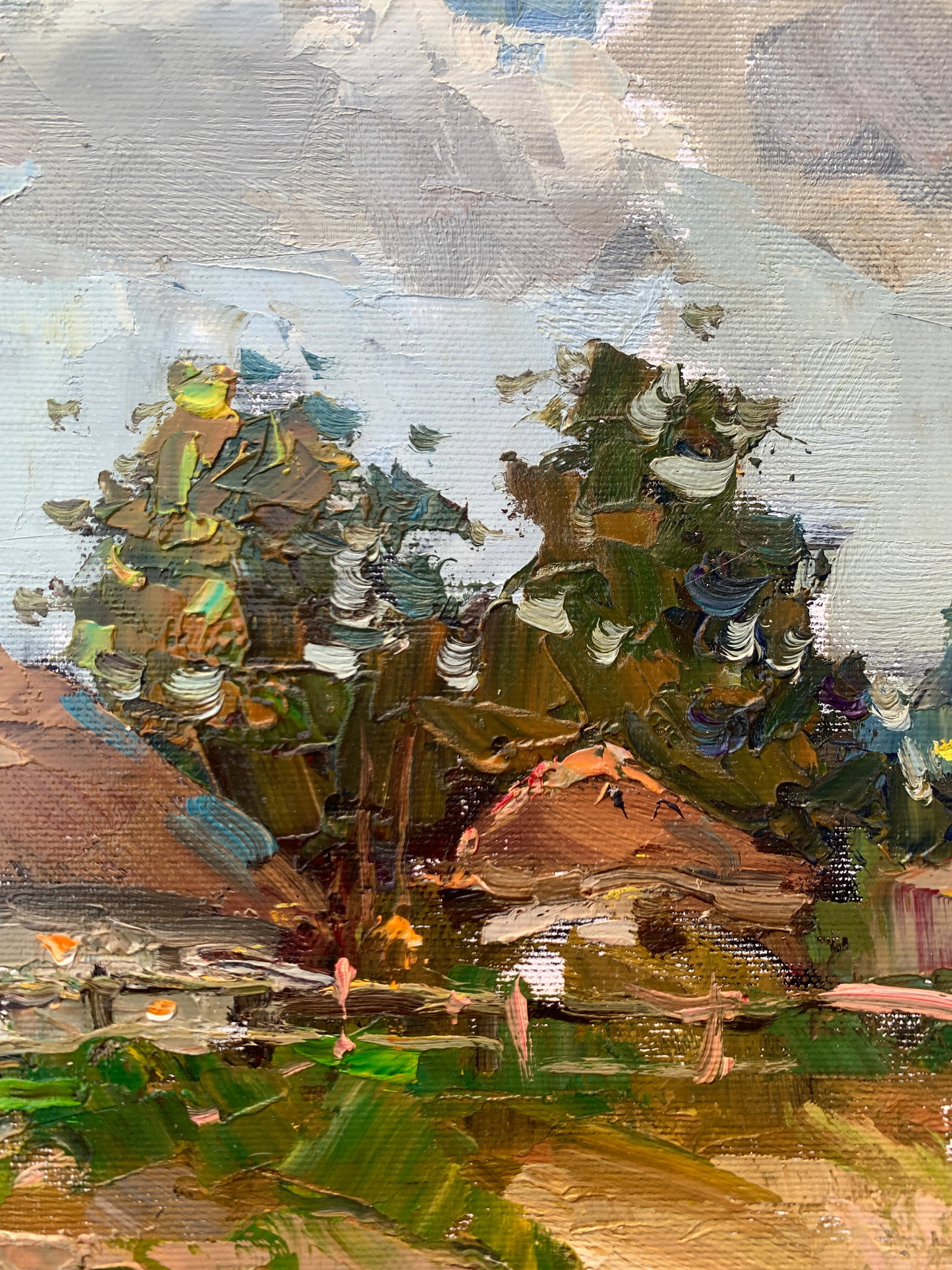 Oil painting House on the hill Sergey Ivanovich Animov - 8