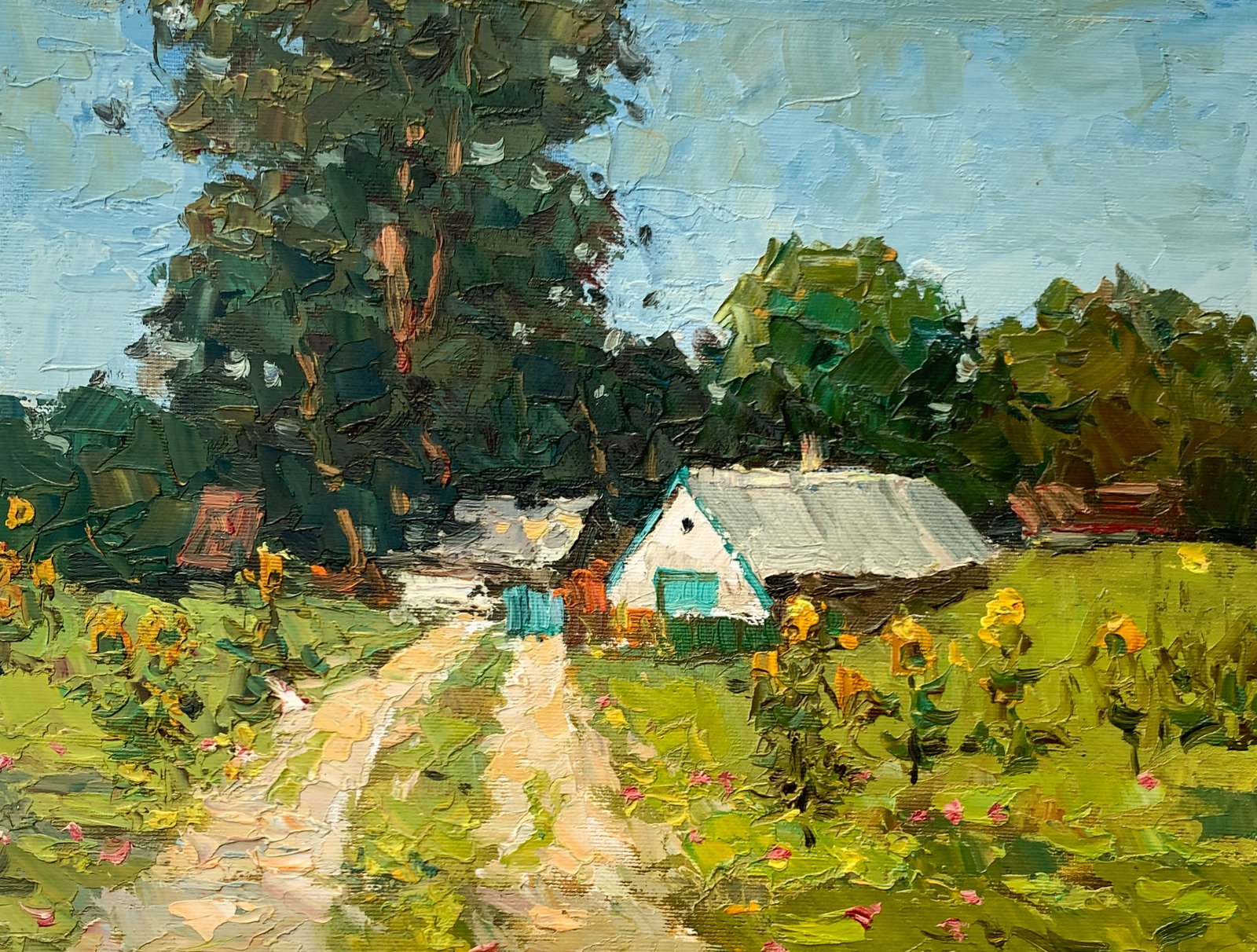 Oil painting way home Sergey Ivanovich Animov (1 of 11)