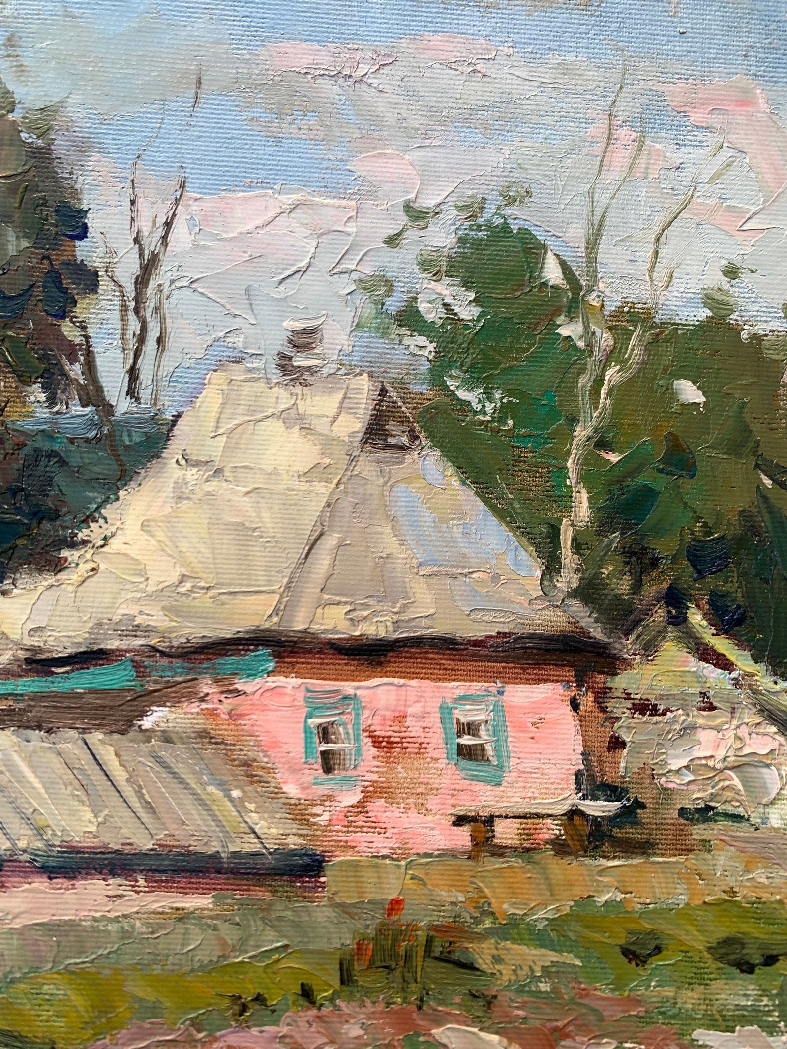 Oil painting Village houses Sergey Ivanovich Animov - 10
