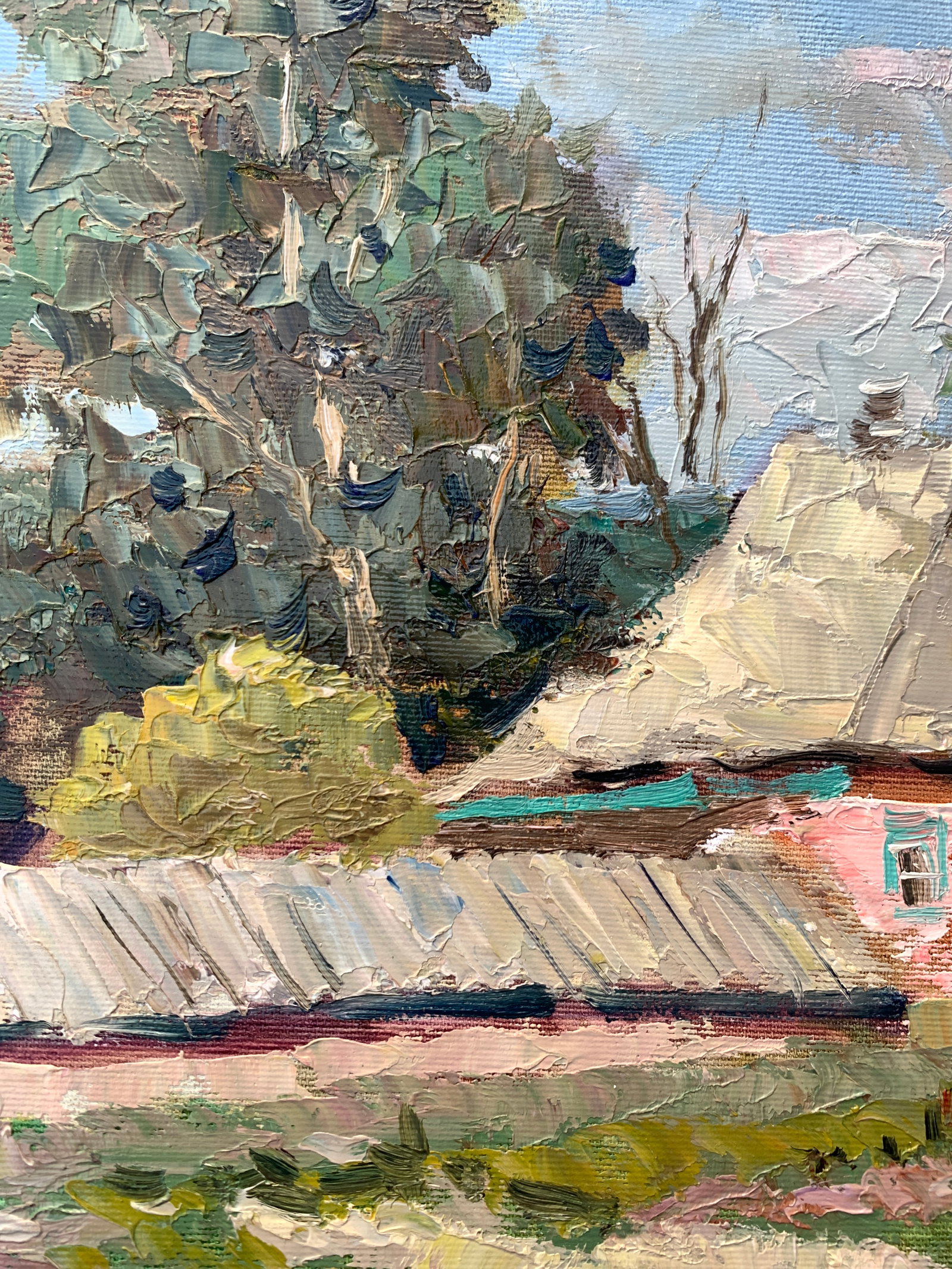 Oil painting Village houses Sergey Ivanovich Animov - 6