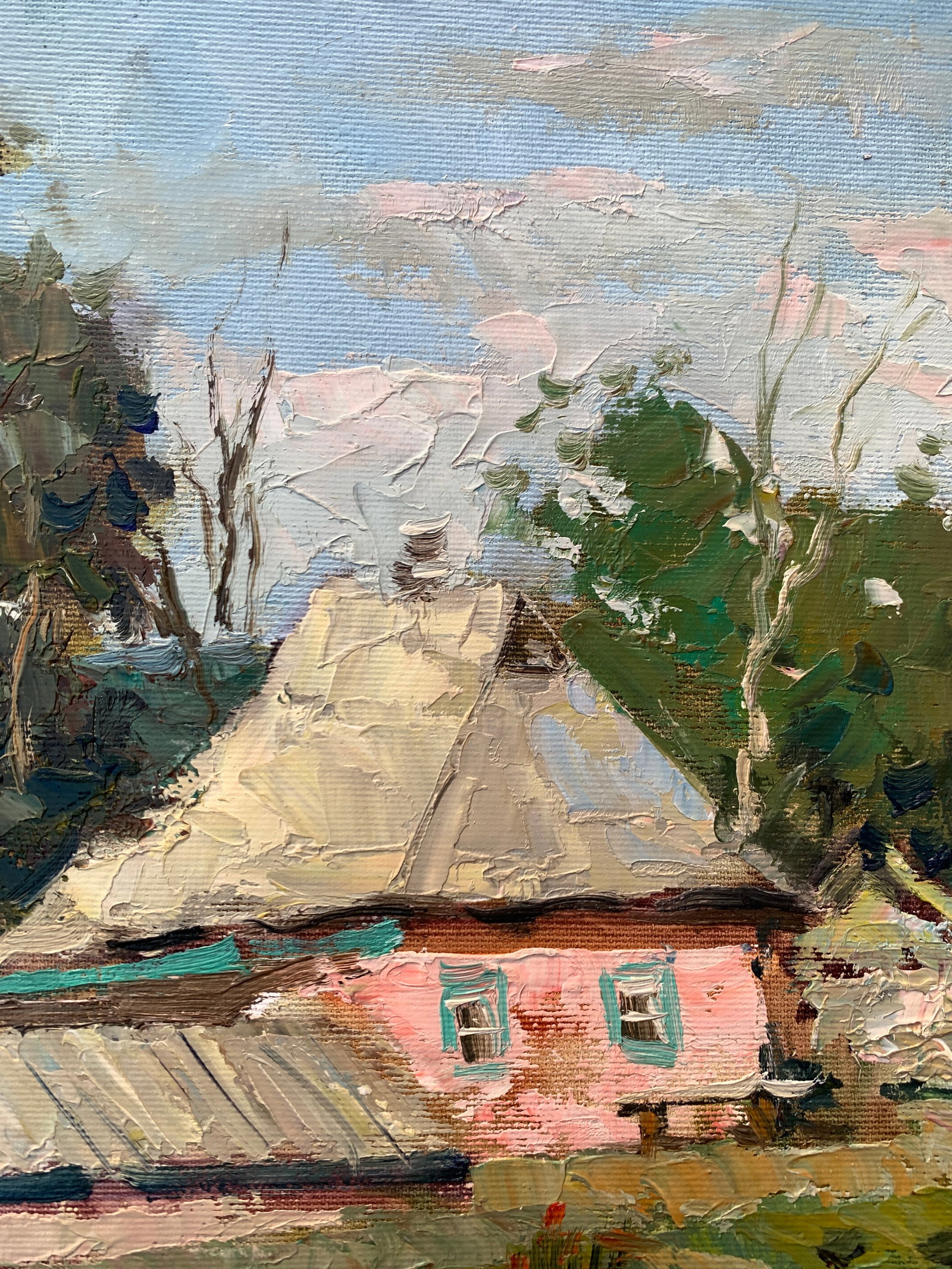 Oil painting Village houses Sergey Ivanovich Animov - 8