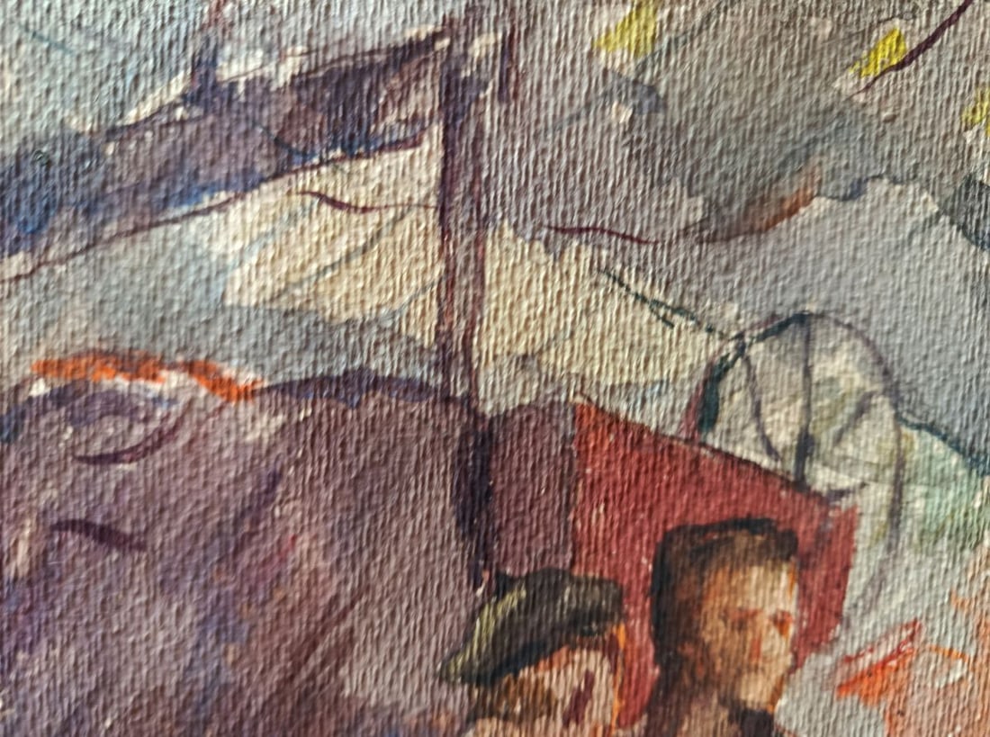 Watercolor painting An evening in company Unknown artist - 8