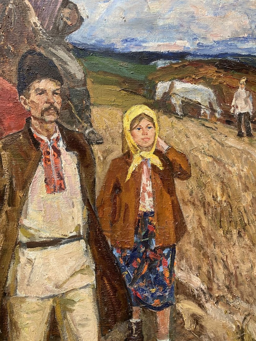 Oil painting First tractor Weissburg Efim Efimovich - 8