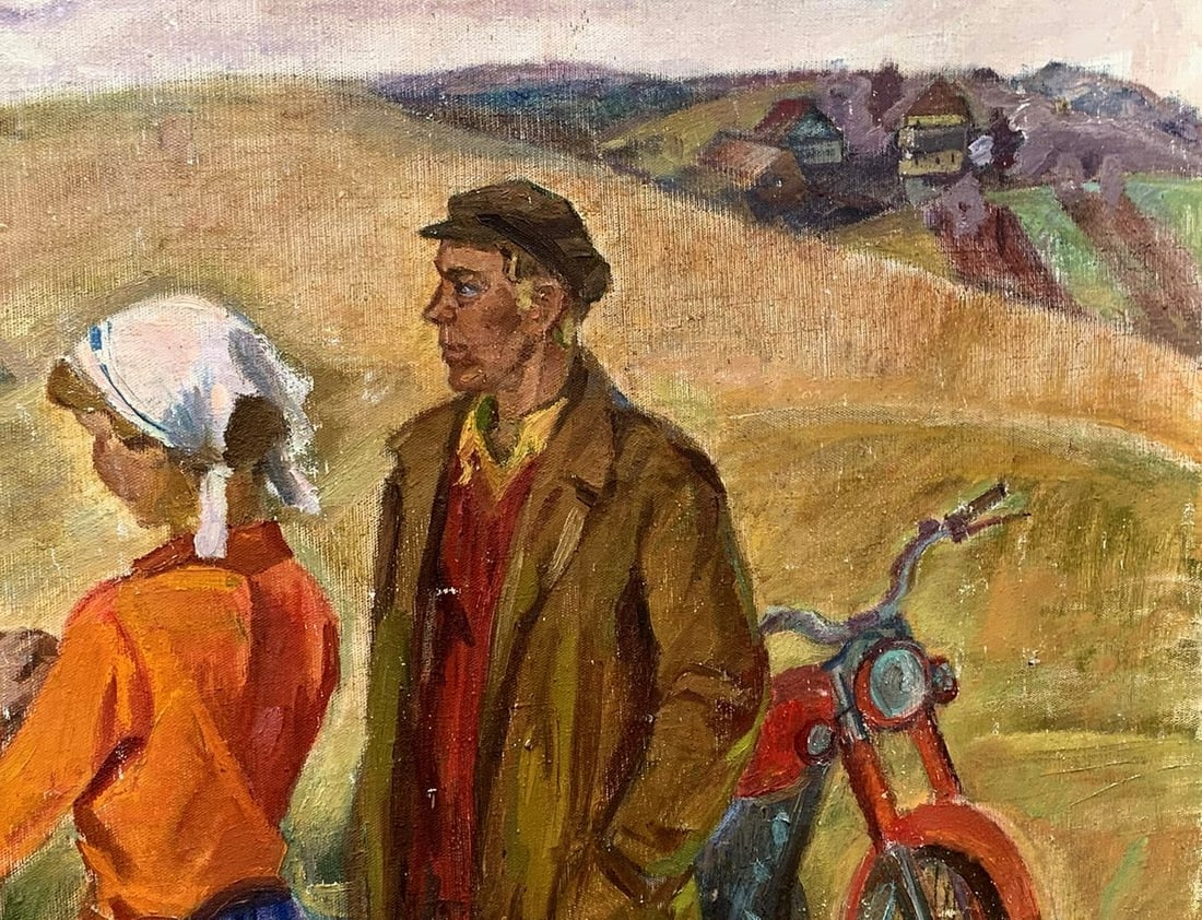 Social realism oil painting Days on the field Barinova-Kuleba Vera Ivanovna - 9
