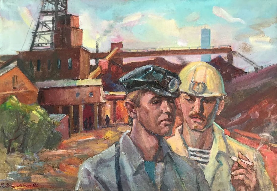 Oil painting After the watch Mishurovsky V: No.1562AAA *** ABOUT THIS PAINTING *** * TITLE: "After the watch" * ARTISTS: Mishurovsky V * SIZE: 64x94 cm/'25.19x37 inches' * MEDIUM: oil, canvas * HAND PAINTED: Original painting from our